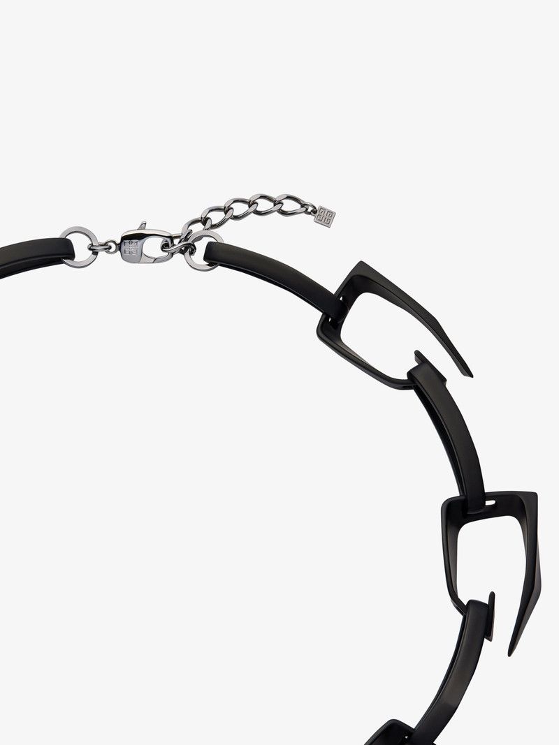 o1n1vont0326 Size:OS/Large Giv Cut Necklace in Black