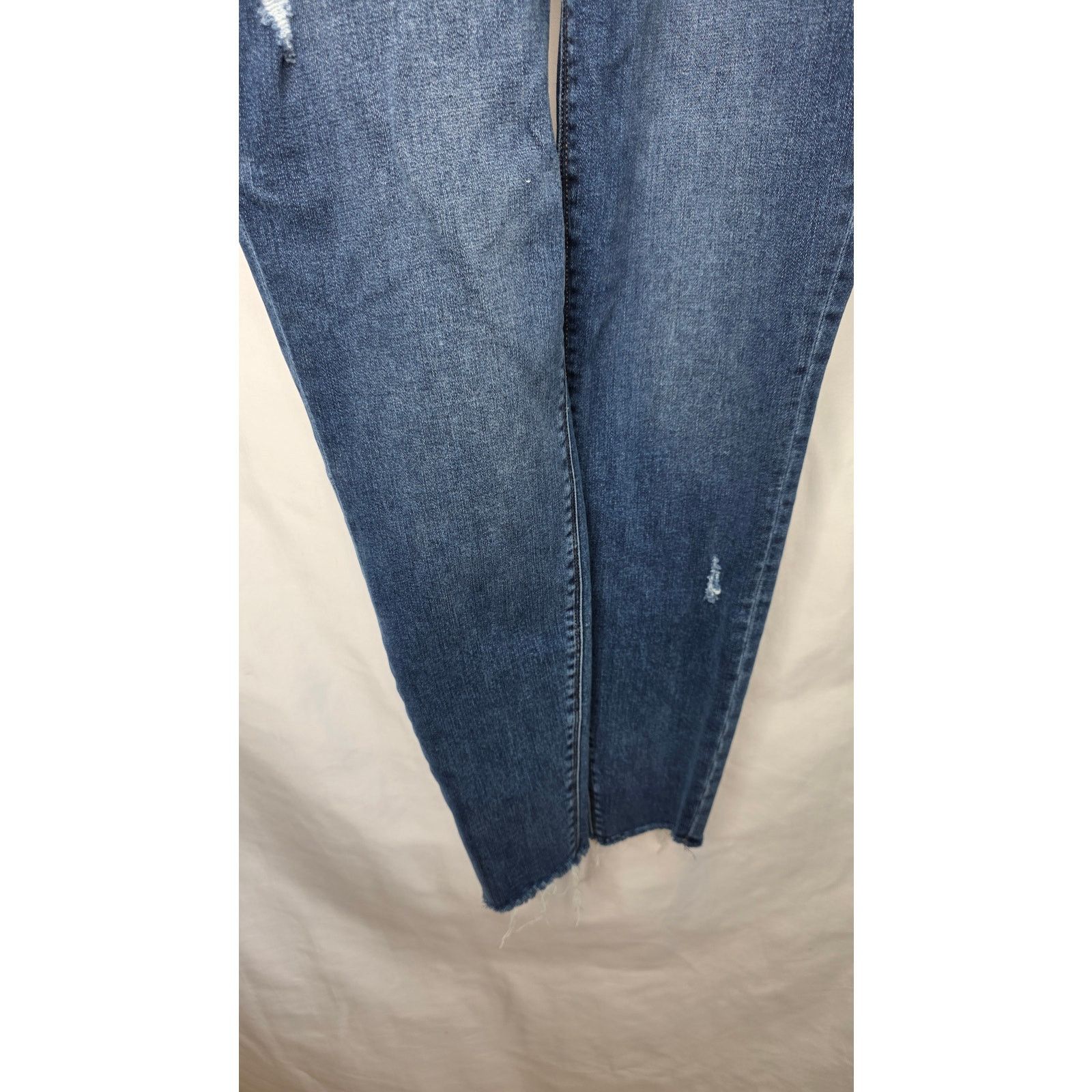 Spanx Spanx Raw Hem Jeans Medium Distressed Skinny Pull On Size 29" - 5 Thumbnail