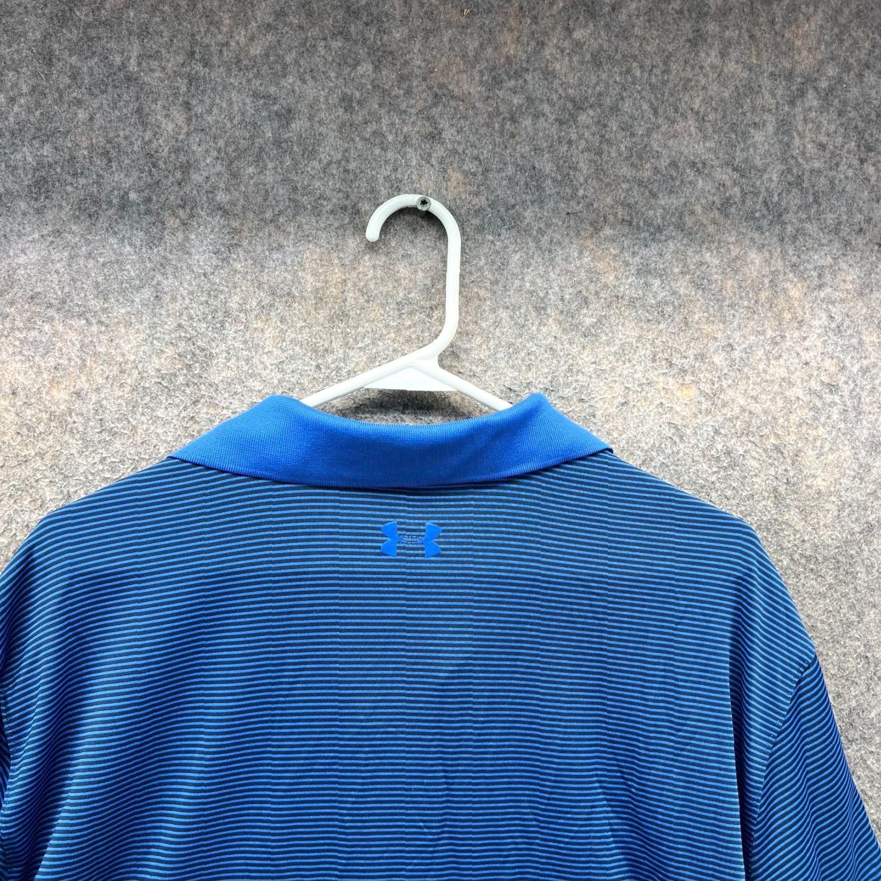 Under Armour Under Armour Polo Shirt Men 2XL Blue Stripes HeatGear Golf UA Polo Shirt Shorts Sleeve Casual Mens Size US XXL / EU 58 / 5 - 3 Thumbnail