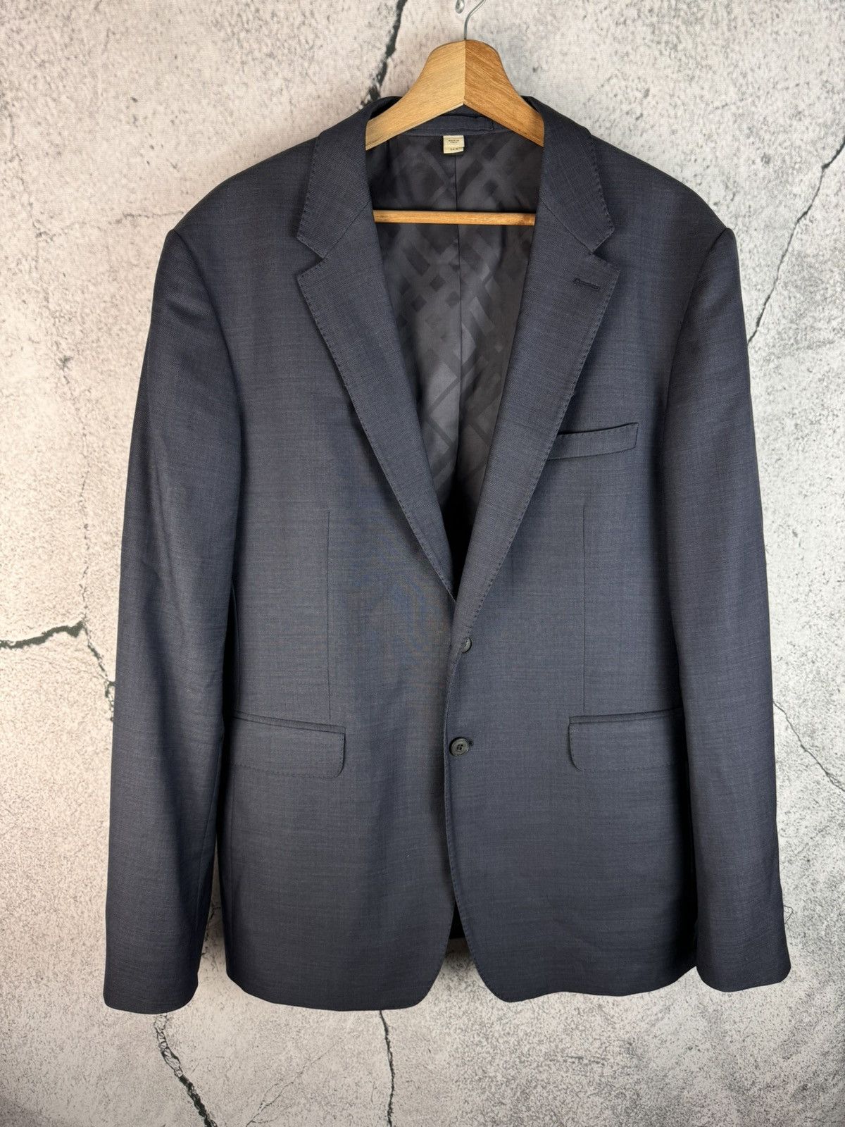 Burberry Burberry Wool Blazer Men Jacket London Herringbone Size 54R - 1 Thumbnail