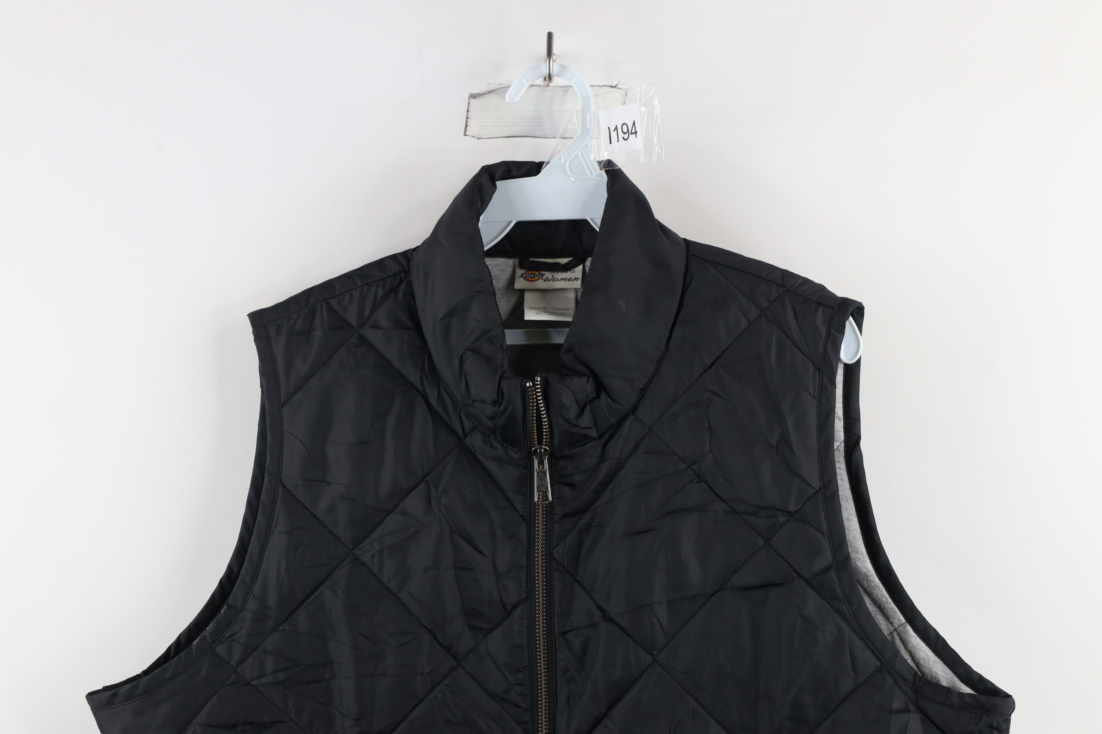 Dickies × Vintage Vintage Dickies Lined Quilted Puffer Vest Jacket Black Size XL / US 12-14 / IT 48-50 - 2 Thumbnail