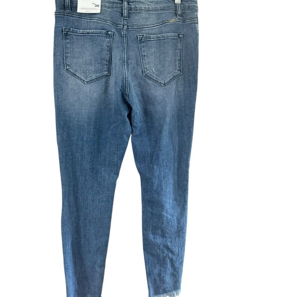 Kancan USA KanCan Medium Wash Cropped Jeans Size 30" / US 8 / IT 44 - 11 Thumbnail