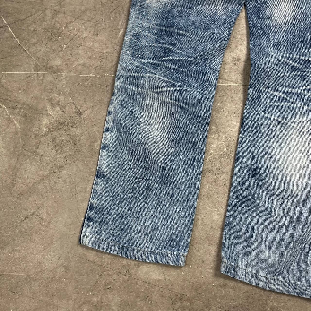 Japanese Brand Jeans Dirty Pants Faded Crash Denim Thrashed Y2K Distressed Size US 33 - 14 Thumbnail