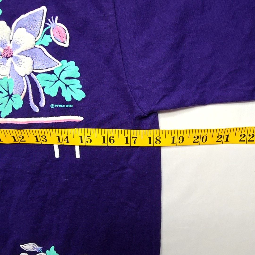 Jerzees Vintage Utah Graphic Hummingbird Purple Test Print M Shirt Size US M / EU 48-50 / 2 - 9 Thumbnail