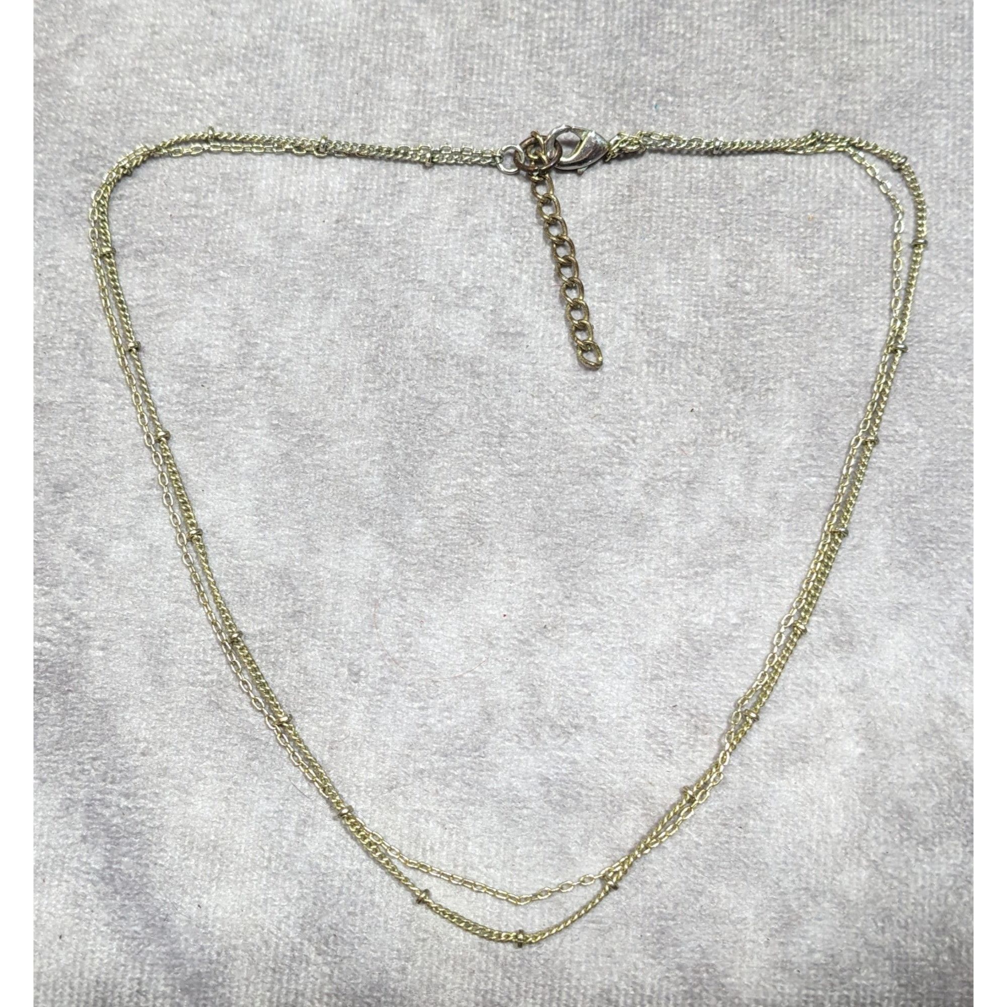 Other Dainty Minimalist Gold Tone Double Layer Chain Necklace Size ONE SIZE - 6 Thumbnail