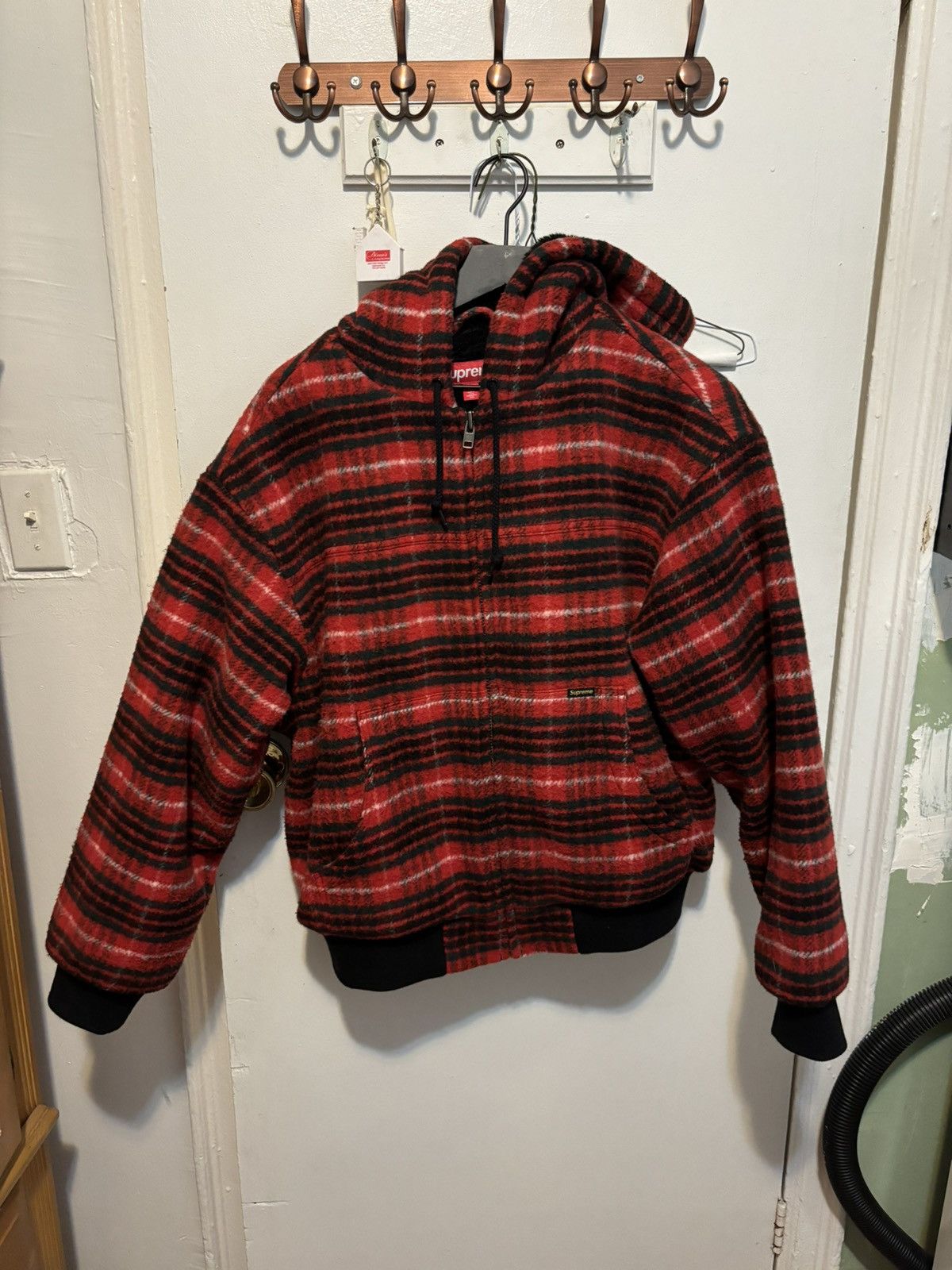 170センチで大きかったですかPlaid Wool Hooded Work Jacket