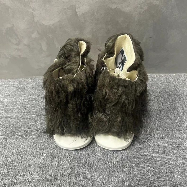 Rick Owens Rick Owens's latest horsehair tank-sole large Converse shoe Size US 9.5 / EU 42-43 - 3 Thumbnail