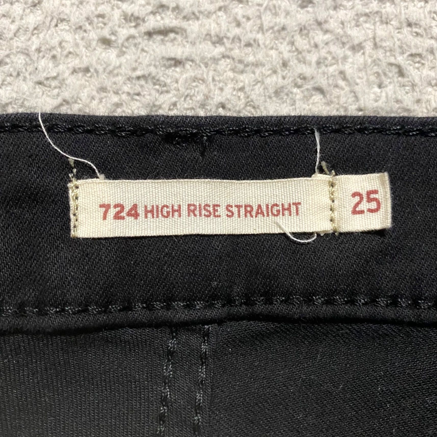 Levi's Levi's 724 Jeans Black Dark Wash High Rise Straight Leg Womens Size 25 Denim Regular Fit Size 42" / US 20 - 3 Thumbnail