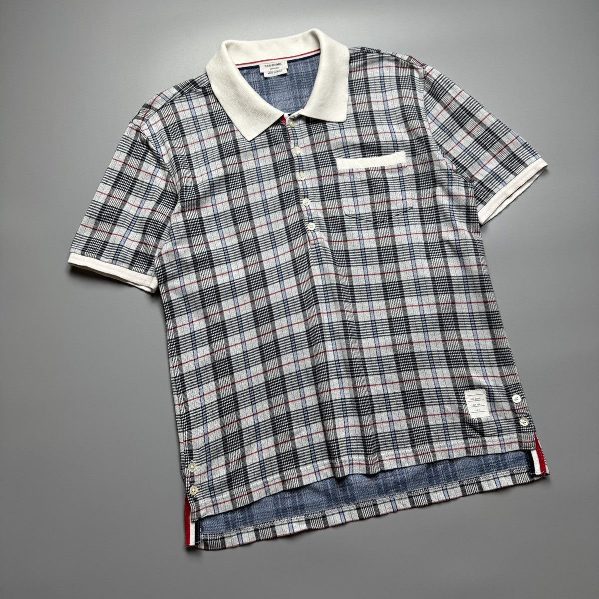 Thom Browne Thom Browne - SS/16 Cage Checkered Knitt Polo Shirt Size US XS / EU 42 / 0 - 5 Thumbnail