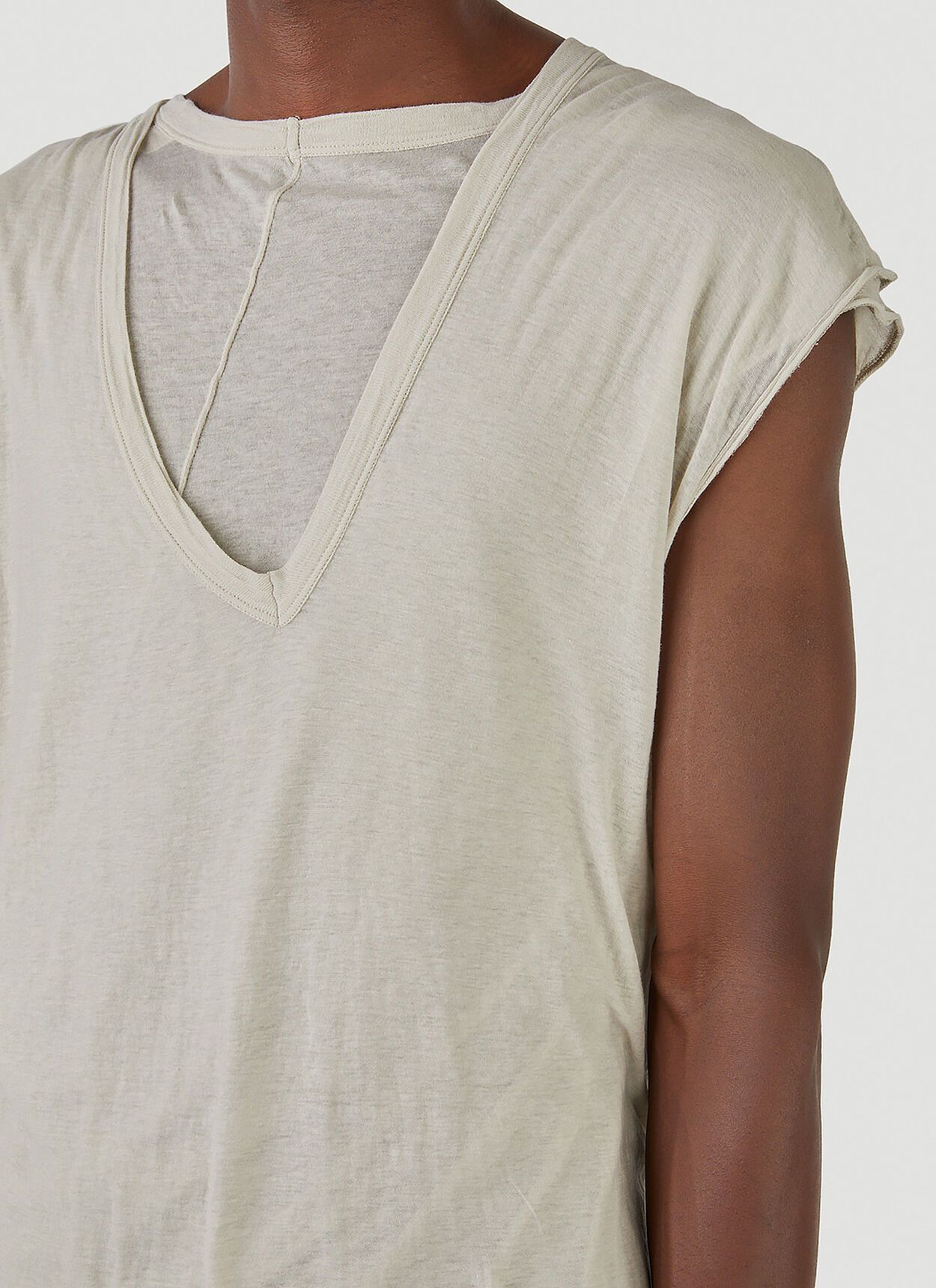 Rick Owens FW 21 Gethsemane Double Dylan T Shirt Pearl Size