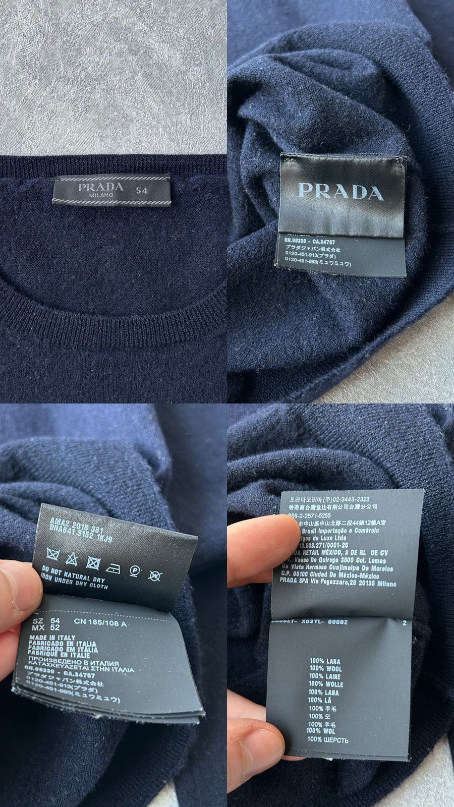 Prada Prada Milano Crew Neck Wool Sweater Size US S / EU 44-46 / 1 - 7 Thumbnail