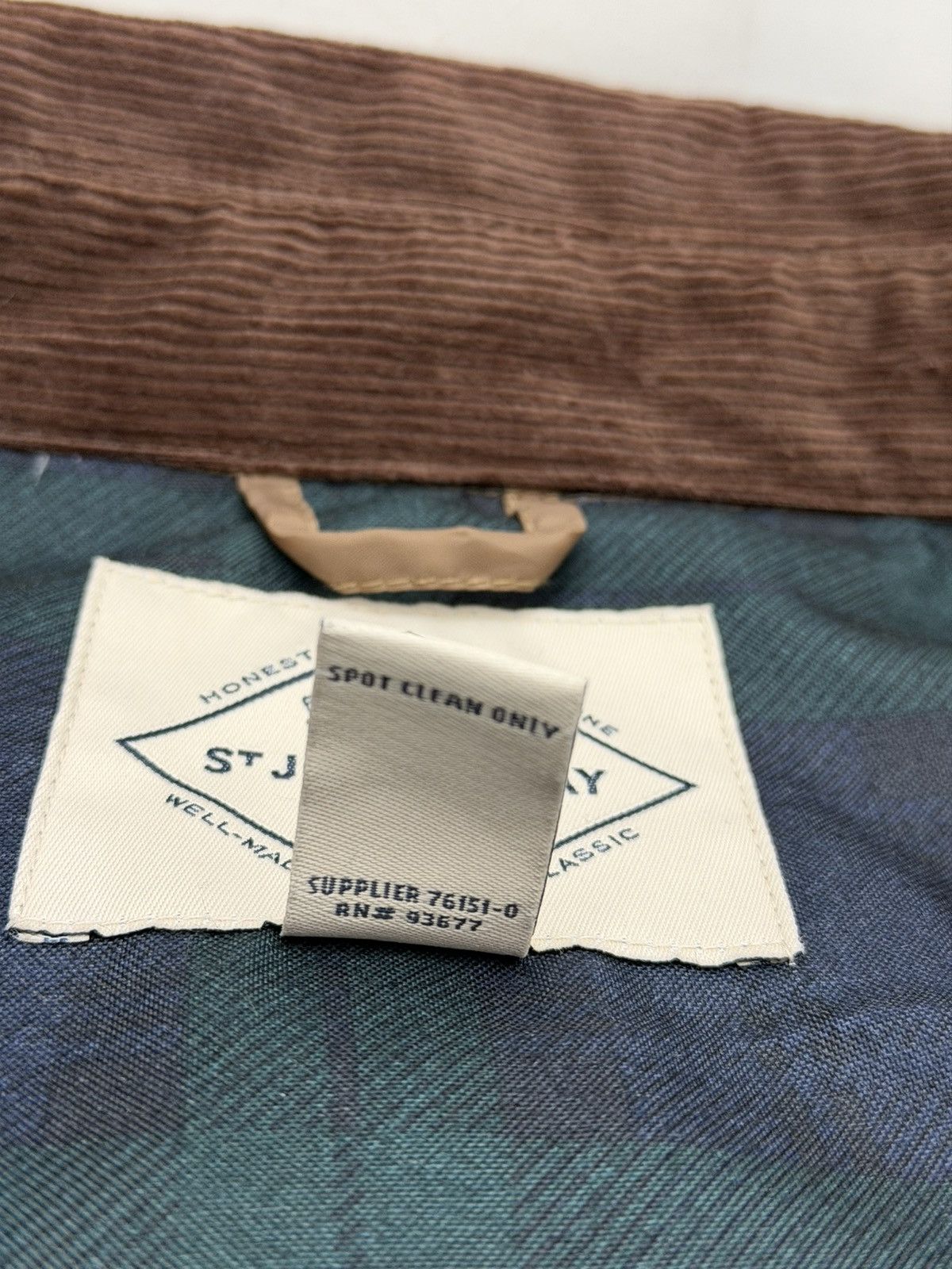 St. Johns Bay St. John's Bay Barn Jacket Corduroy Collar Full Zip Snap Wax Size US L / EU 52-54 / 3 - 8 Thumbnail
