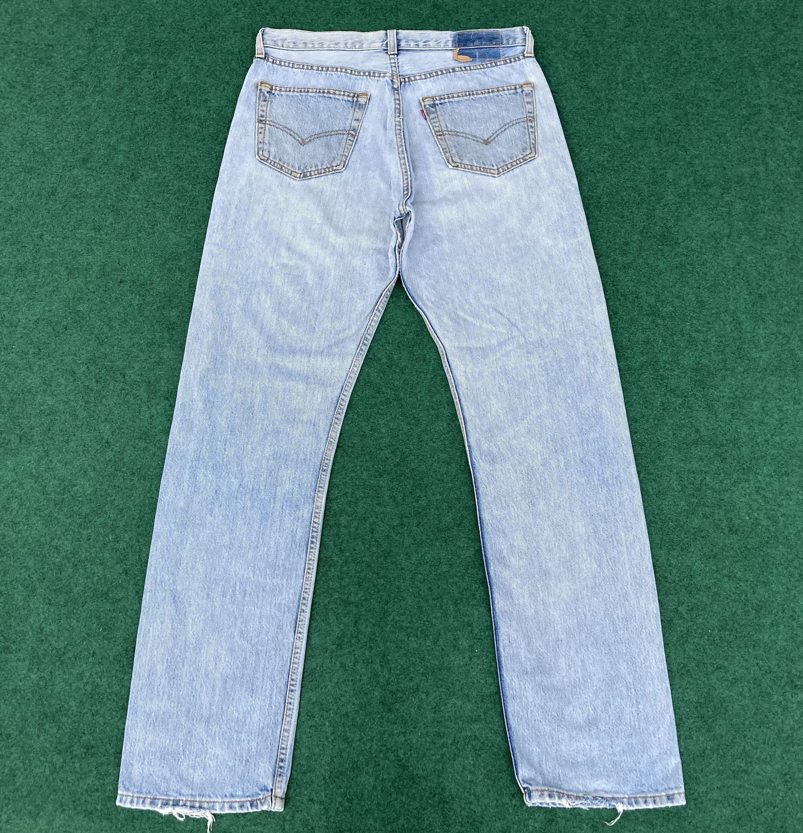 Levi's × Vintage Vtg Levis 501 Light Blue Faded Jeans Sz 32 Punk Grunge Jeans Size US 32 / EU 48 - 12 Thumbnail
