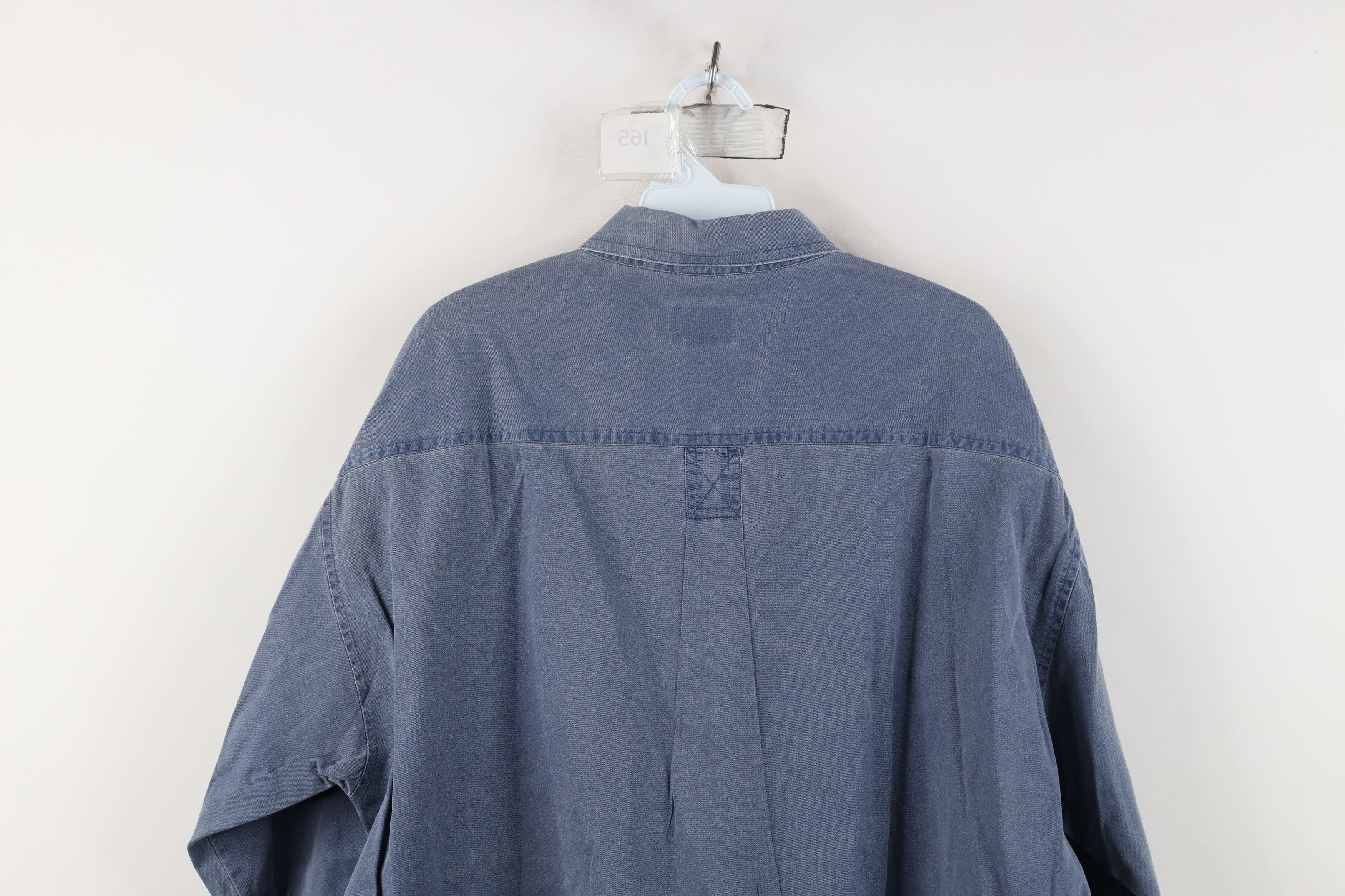 Vintage Vintage 90s Streetwear Stonewash Collared Button Down Shirt Size US L / EU 52-54 / 3 - 14 Thumbnail