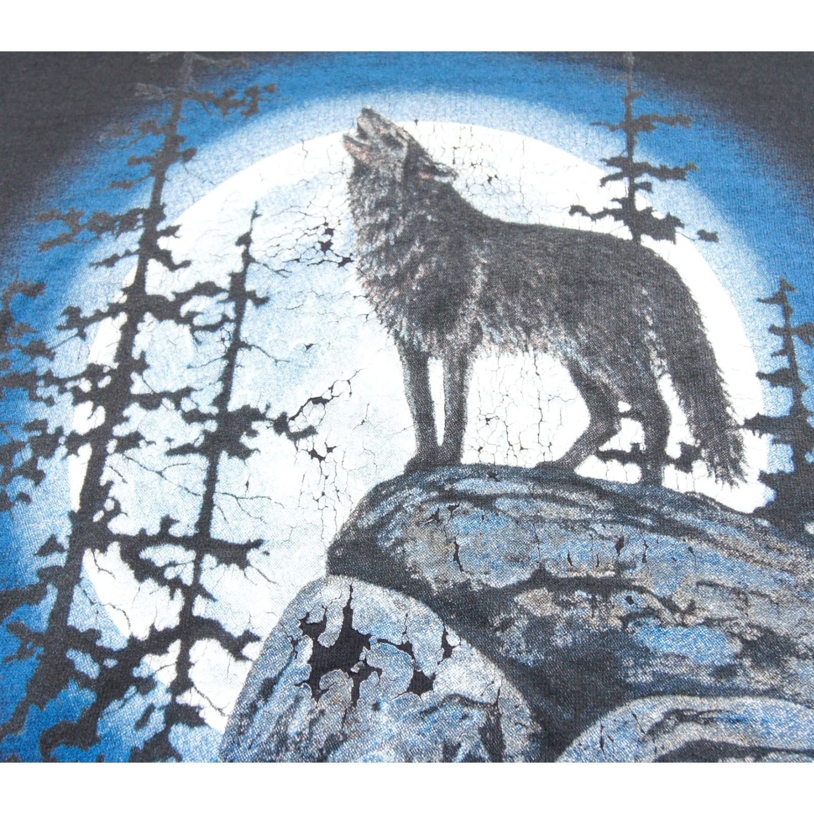 Hanes VINTAGE Hanes Wolf Sweatshirt Mens 2XL Black Crewneck Sweater Nature Animals Adult Sweatshirt Size US XXL / EU 58 / 5 - 3 Thumbnail
