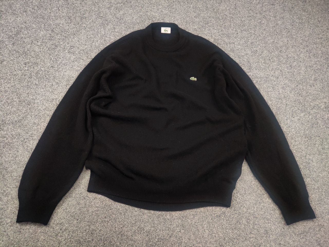 Lacoste Vintage 90's Lacoste Chemise Black Crew chek Wool Sweater Size US XL / EU 56 / 4 - 3 Thumbnail