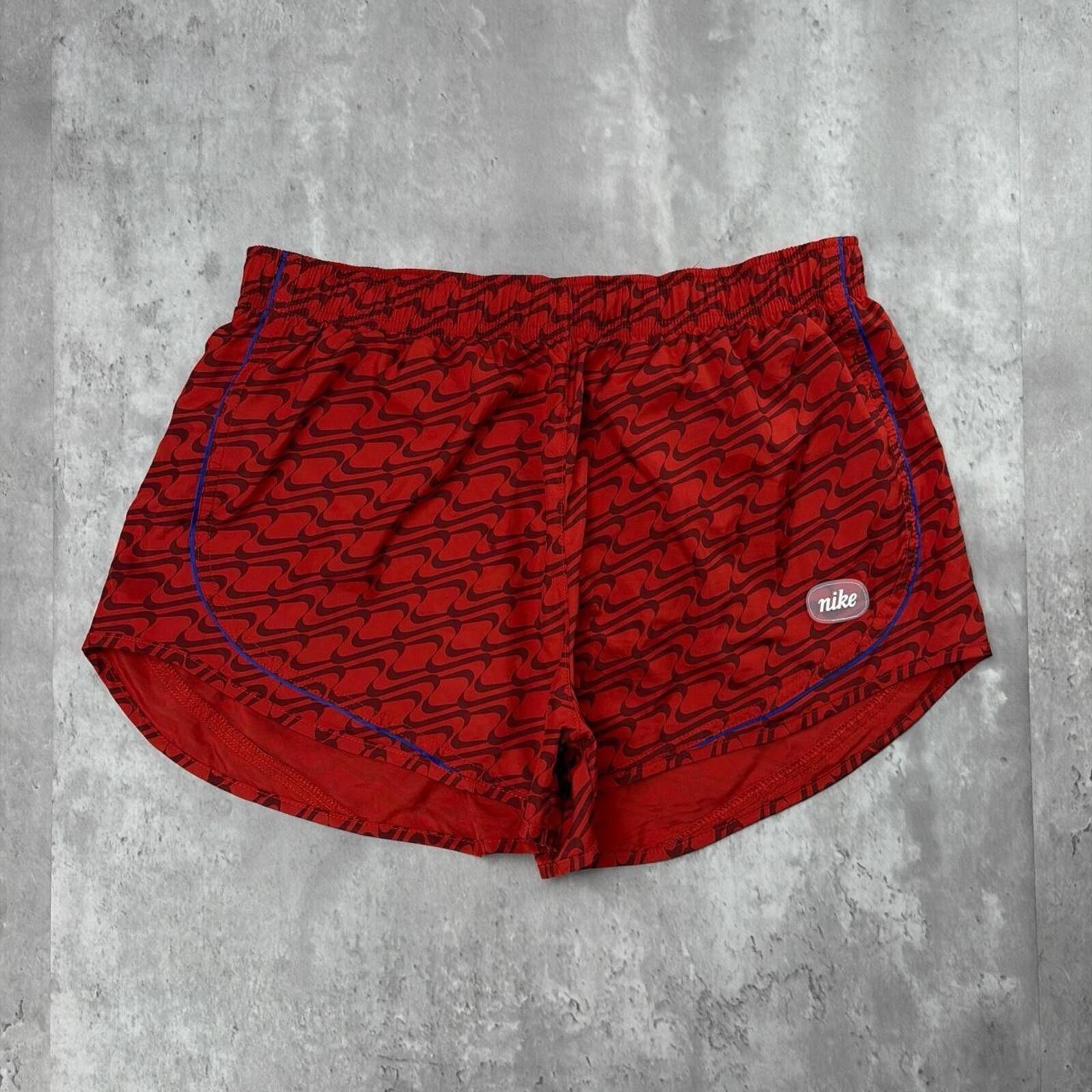 Nike Y2K Red Nike Grunge Dri Fit Mini Running Shorts Size 36" / US 14 / IT 50 - 1 Thumbnail