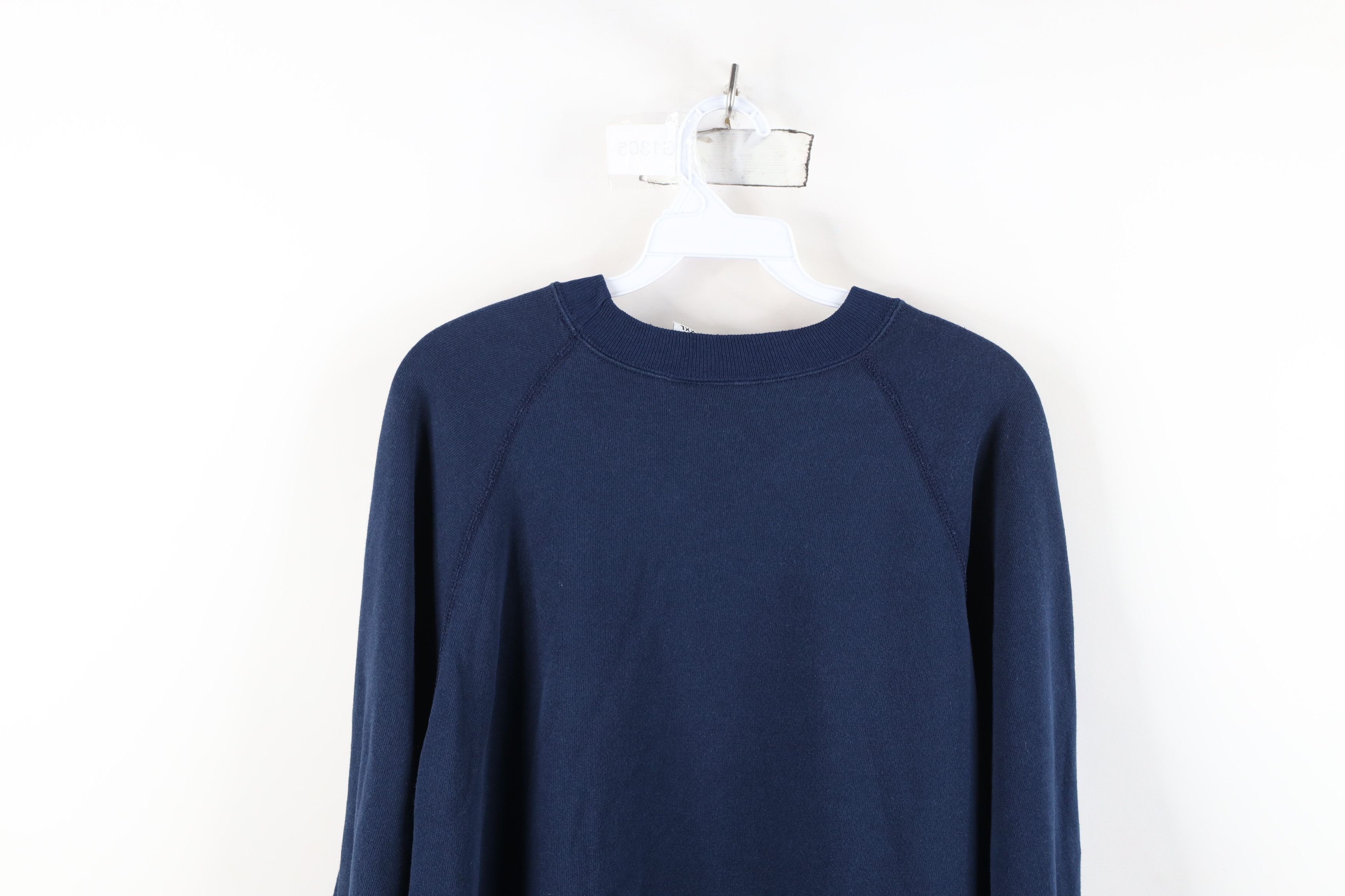 Vintage Vintage 90s Streetwear Crewneck Sweatshirt Navy Blue USA Size US XXL / EU 58 / 5 - 12 Thumbnail