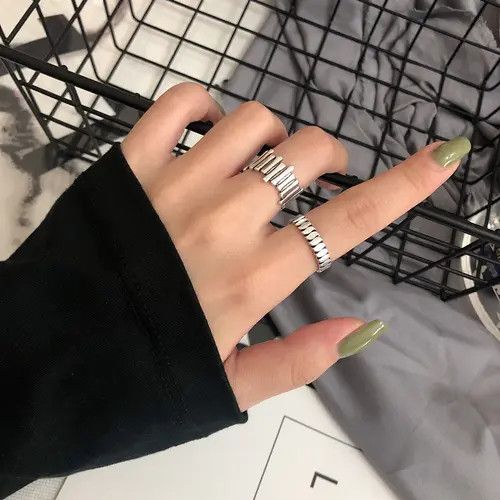 Jewelry Modern Jewelry Rings Open Size Chrome Ring (Size 7-13) Size ONE SIZE - 4 Thumbnail