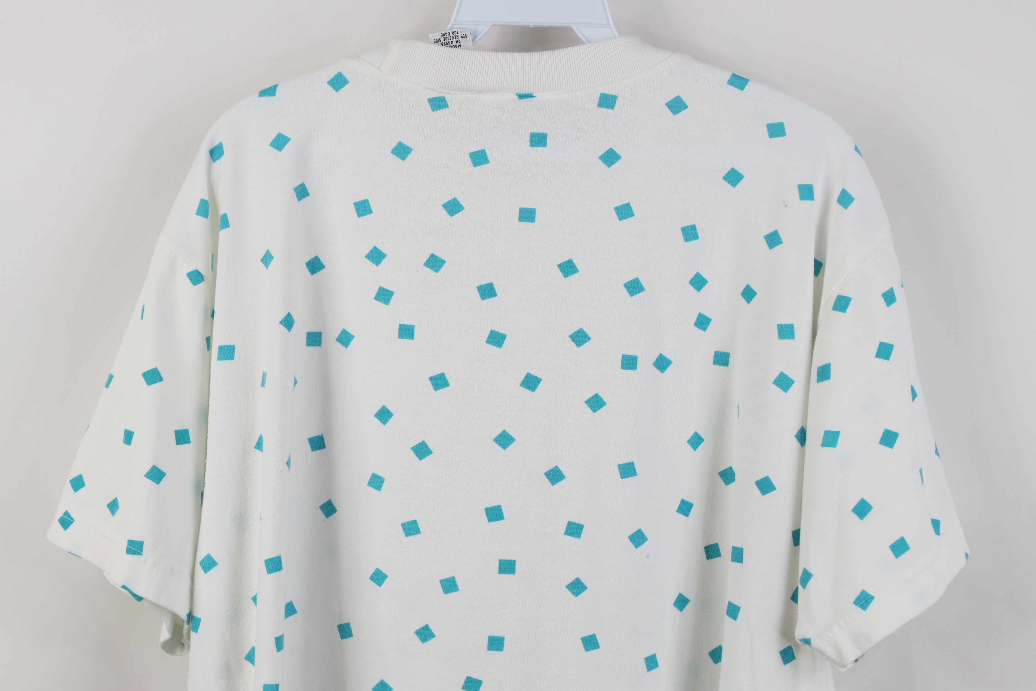 Vintage Vintage 90s Streetwear Box All Over Print T-Shirt White Size M / US 6-8 / IT 42-44 - 11 Thumbnail