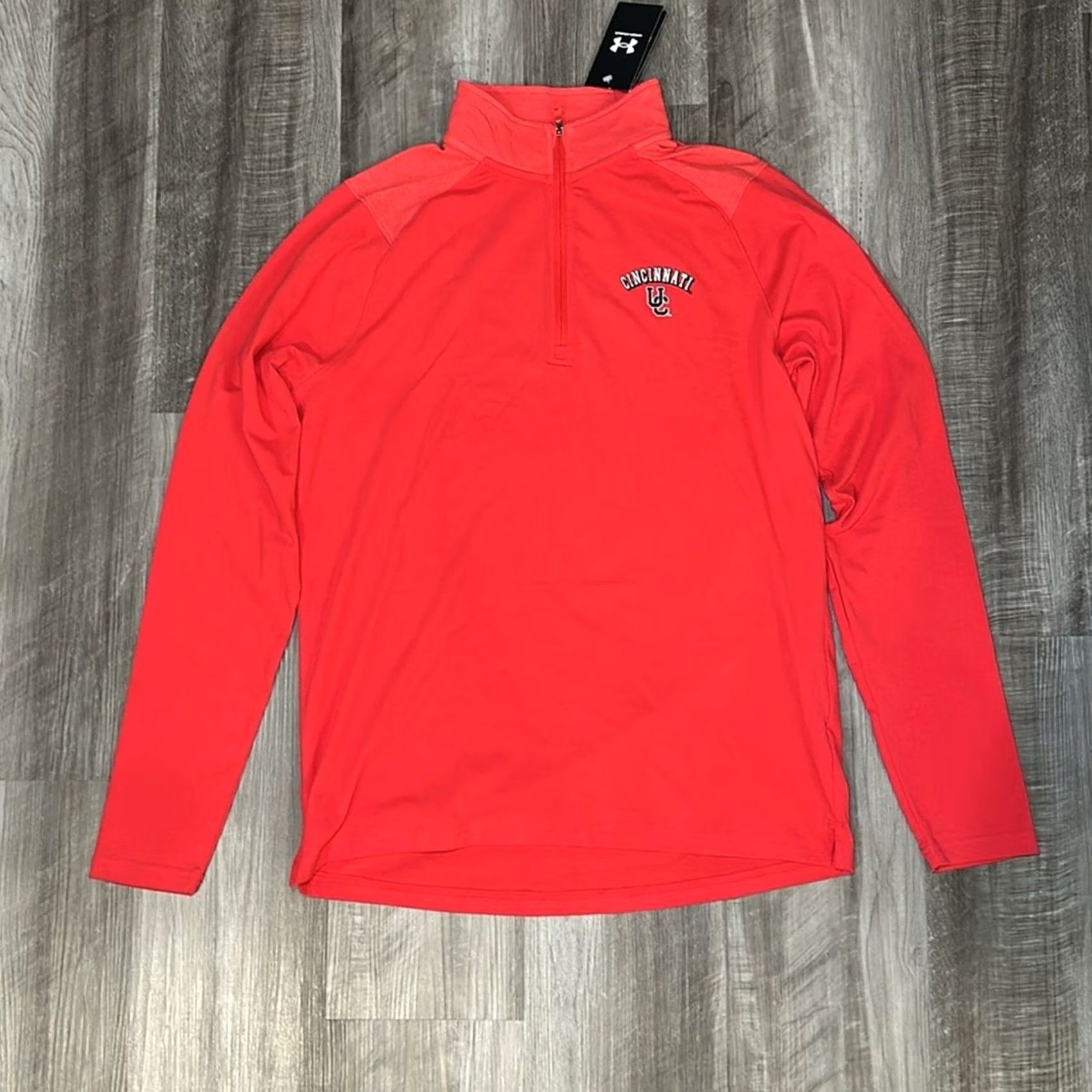 Under Armour Under Armour Cincinnati Bearcats College Vault Quarter Zip Pullover Sweatshirt - Men M Red Size US M / EU 48-50 / 2 - 2 Thumbnail