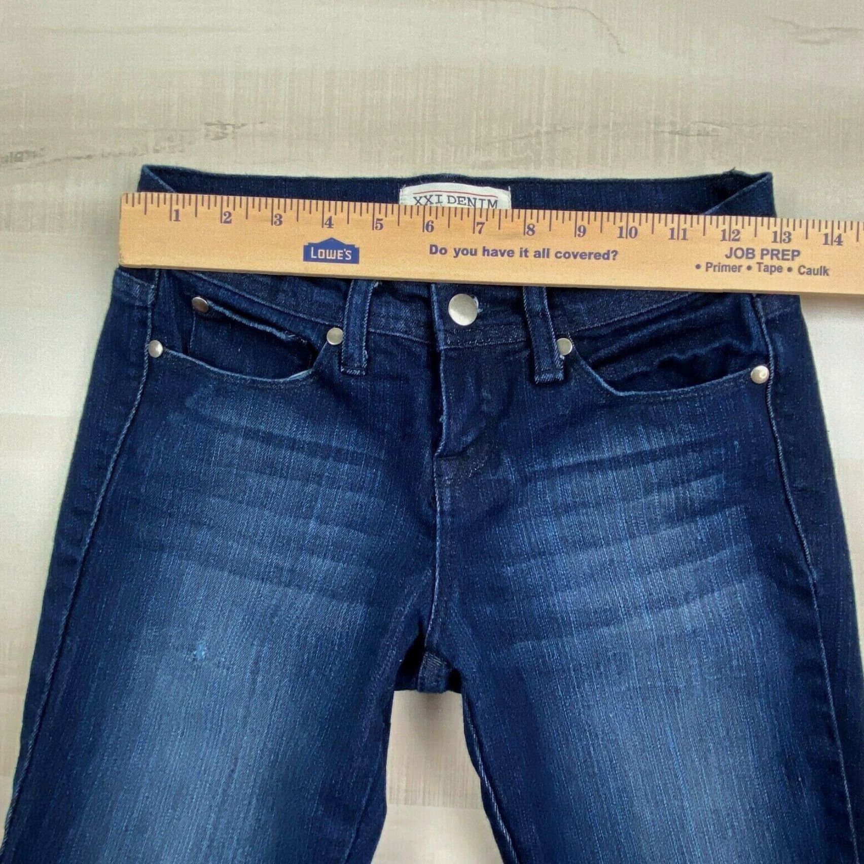 Forever 21 Forever 21 Womens Skinny Jeans Blue 25x28 Low Rise Stretch Cotton Blend Regular Size 42" / US 20 - 7 Thumbnail