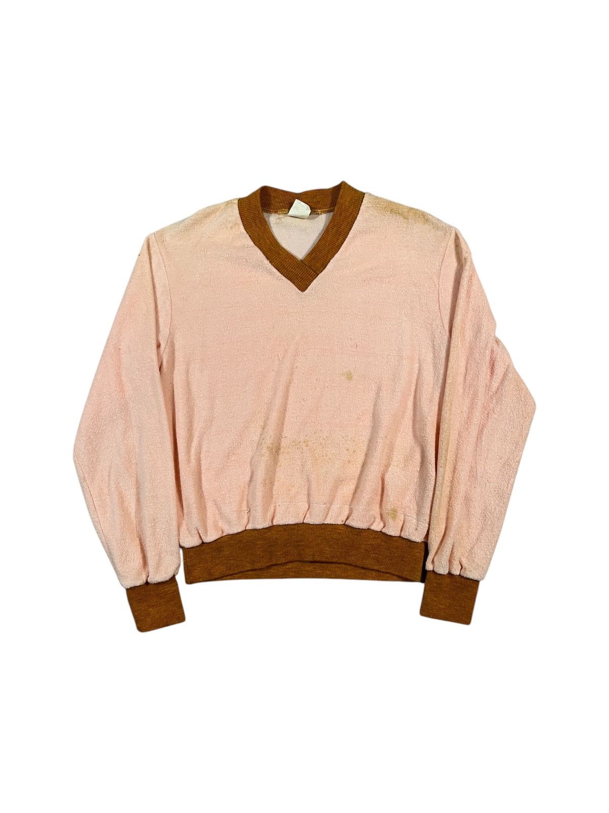 Vintage Vintage 70s Two Tone Terrycloth Sweatshirt Size US XS / EU 42 / 0 - 1 Thumbnail