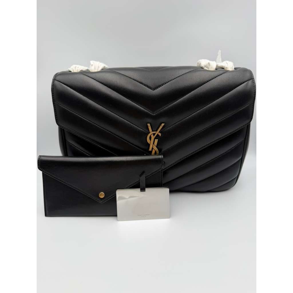 Saint Laurent Paris CC31 Size: OS / YSL Loulou Large Shoulder Bag in Black Size ONE SIZE - 9 Thumbnail