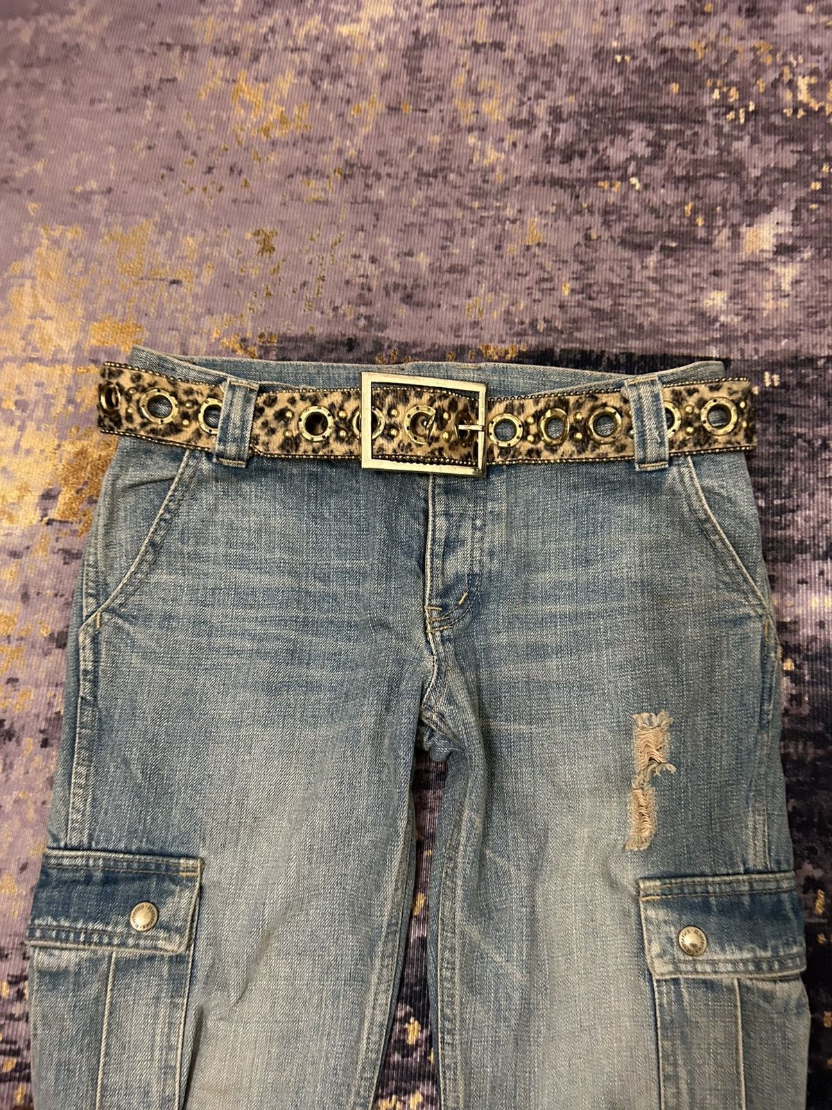 Hysteric Glamour Vintage Hysteric Glamour Bondage Cargo Croped Jeans Size US 30 / EU 46 - 3 Thumbnail