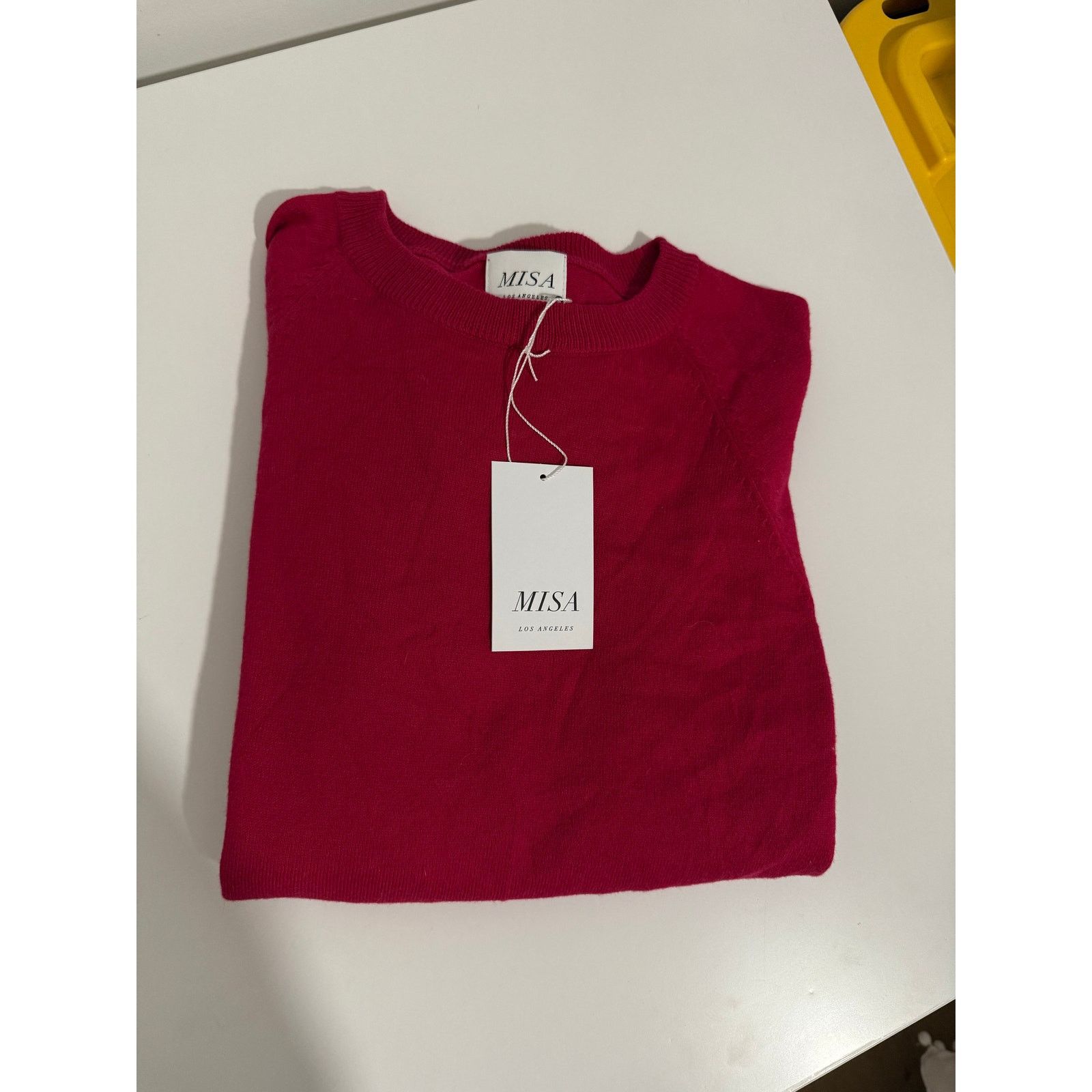 MISA Los Angeles $260 New Misa Los Angeles Landri Knit Top - Cranberry - XS Size XS / US 0-2 / IT 36-38 - 3 Thumbnail