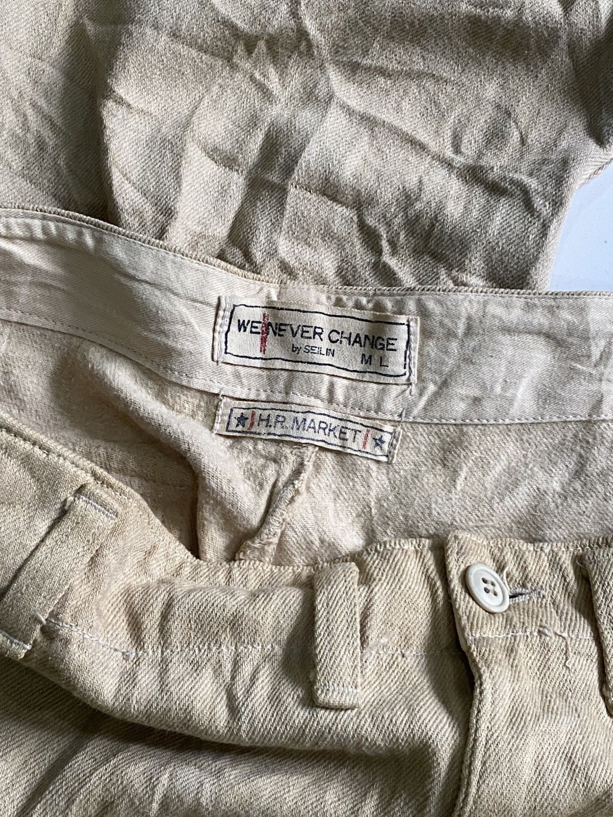Japanese Brand VINTAGE H.R Market we never Change By Seilin Cargo pants Size US 33 - 4 Thumbnail