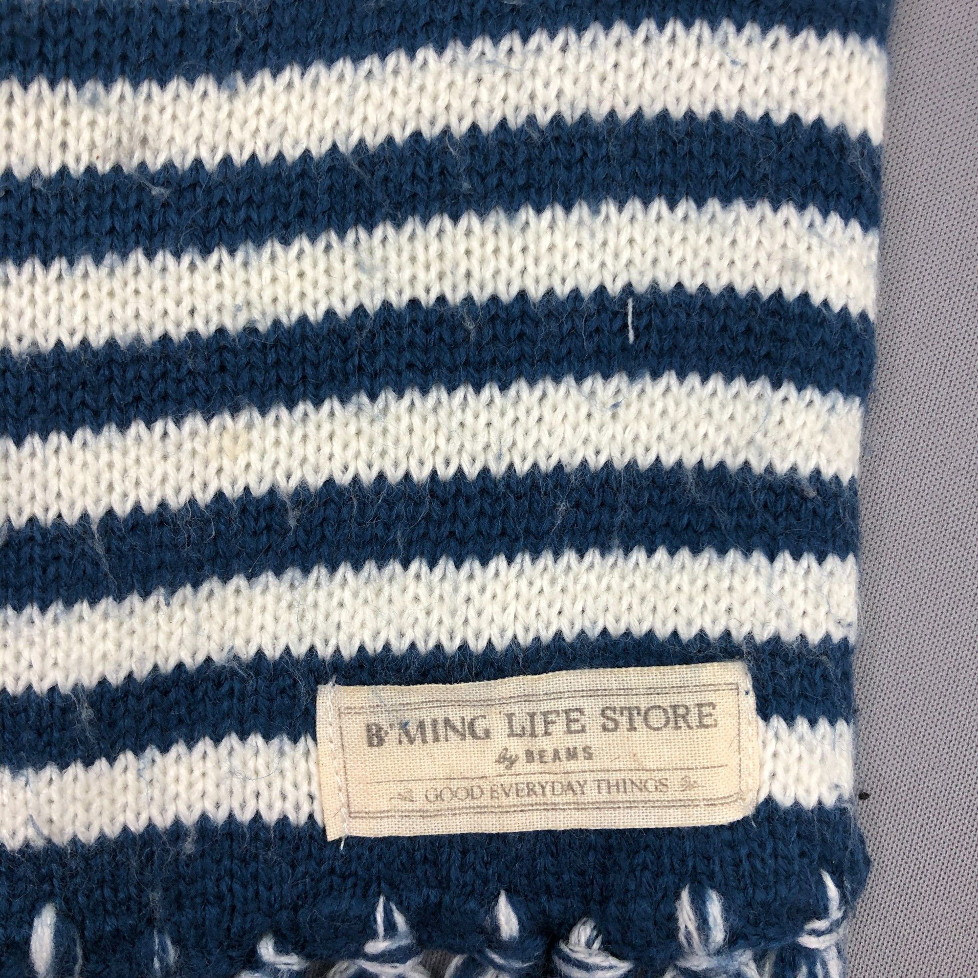 Beams Plus Vintage BMING by Beams Scarf Muffler Knit Wool Scarves Size ONE SIZE - 5 Thumbnail