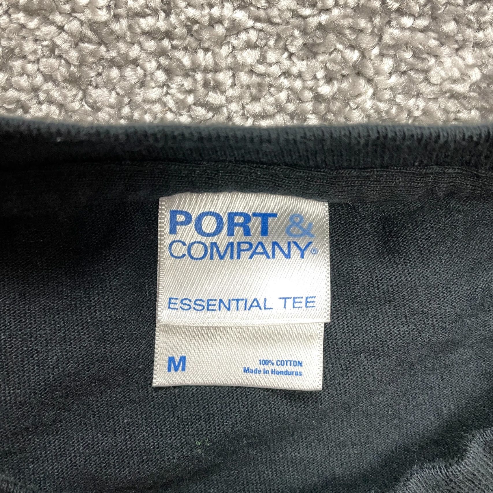Port & Company Port & Company Shirt Adult Medium Essential Tee Black Pocket Long Sleeve Cotton Size US M / EU 48-50 / 2 - 3 Thumbnail