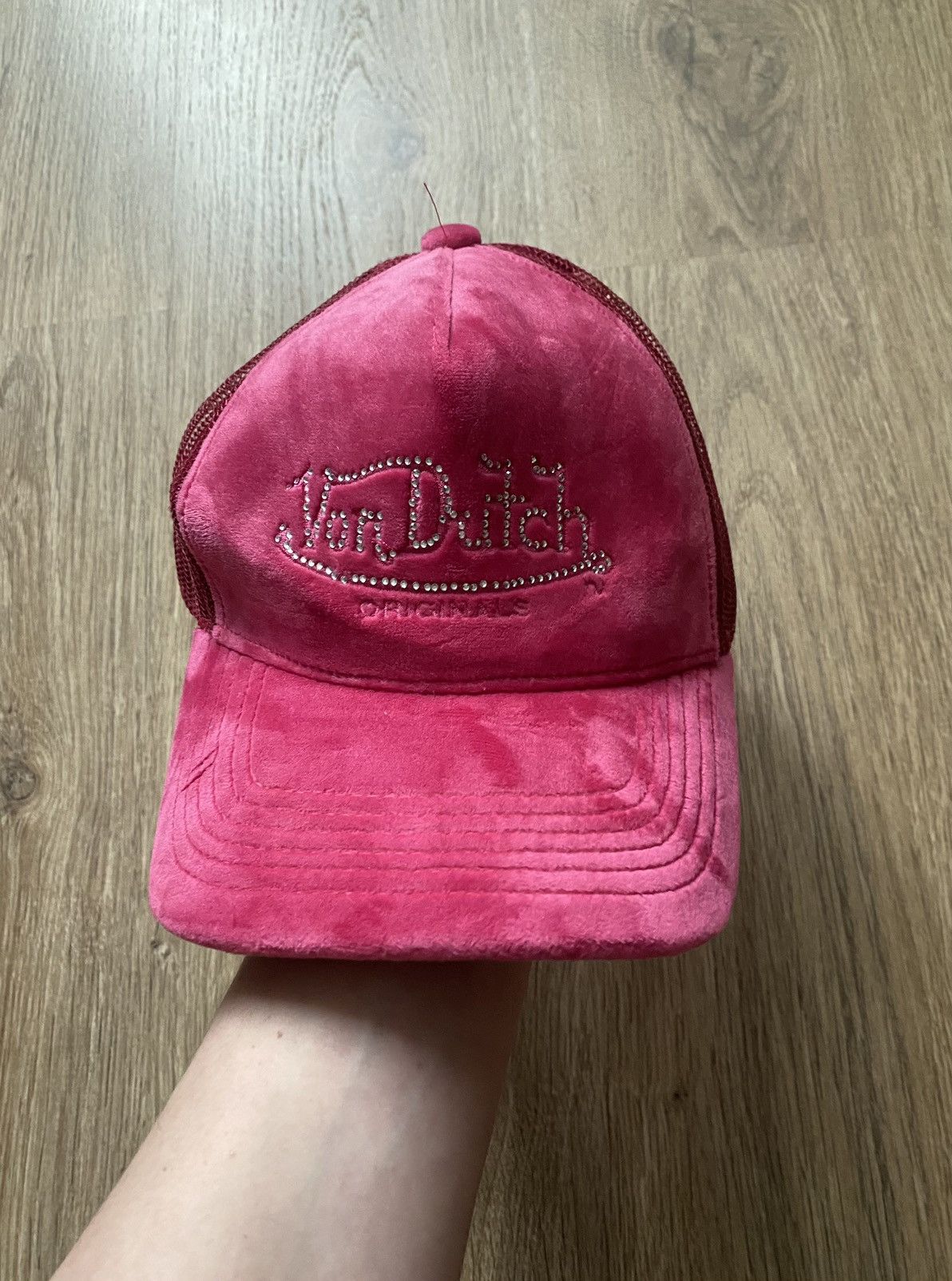Vintage × Von Dutch Von Dutch Vintage Y2K Trucker velour Cap PINK Hype Stretwear Size ONE SIZE - 1 Thumbnail