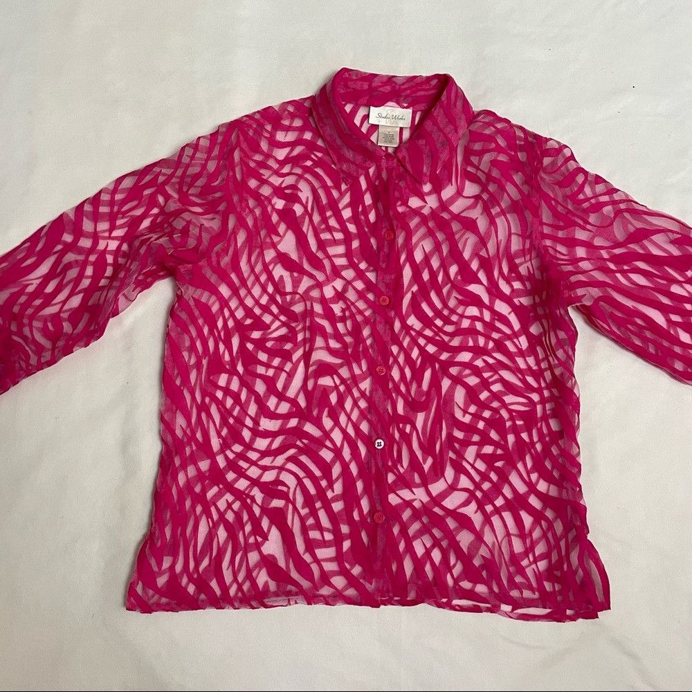 Other Studio Works Pink Stripes Rayon Blouse Size S Size S / US 4 / IT 40 - 5 Thumbnail