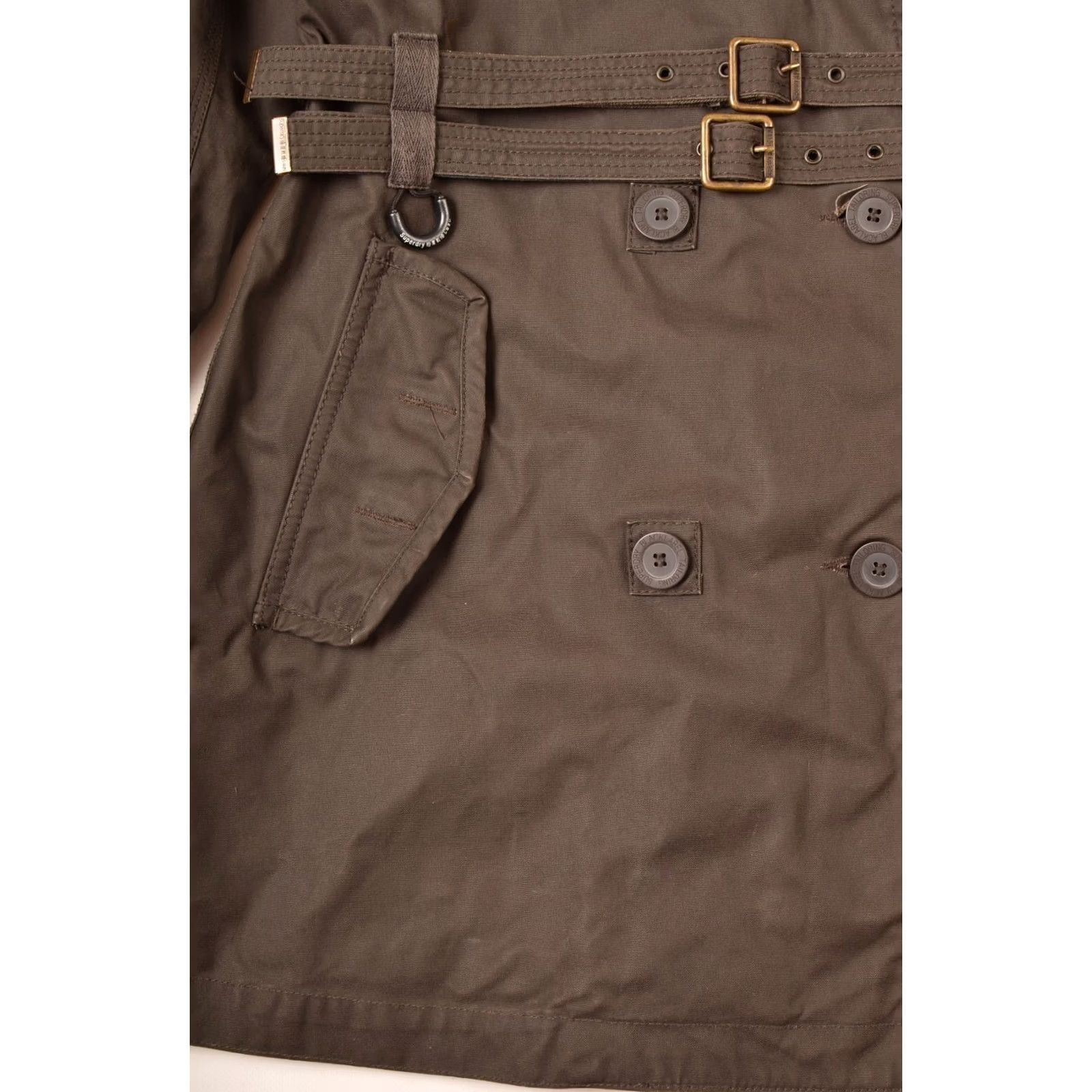 Superdry VINTAGE Superdry Safari Mac Womens Wax Coat Jacket L Brown Trench Coat Cotton Coat Womens L Brown Size L / US 10 / IT 46 - 3 Thumbnail