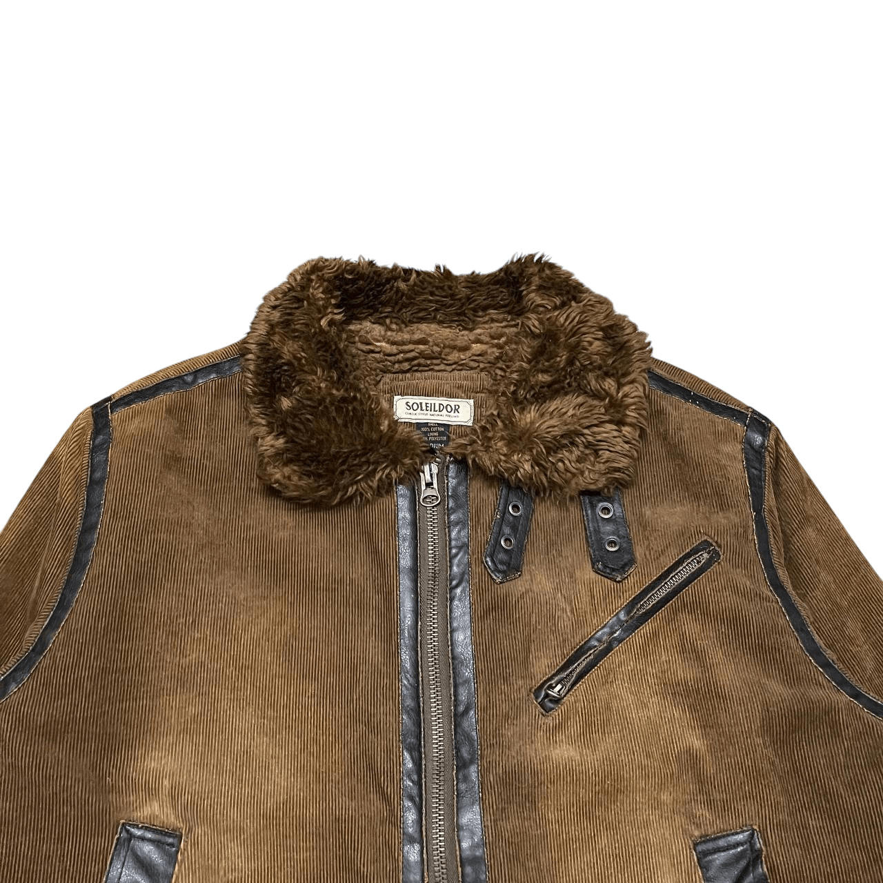 Japanese Brand Vintage Soleildor Fur Sherpa Jacket Size US M / EU 48-50 / 2 - 2 Thumbnail