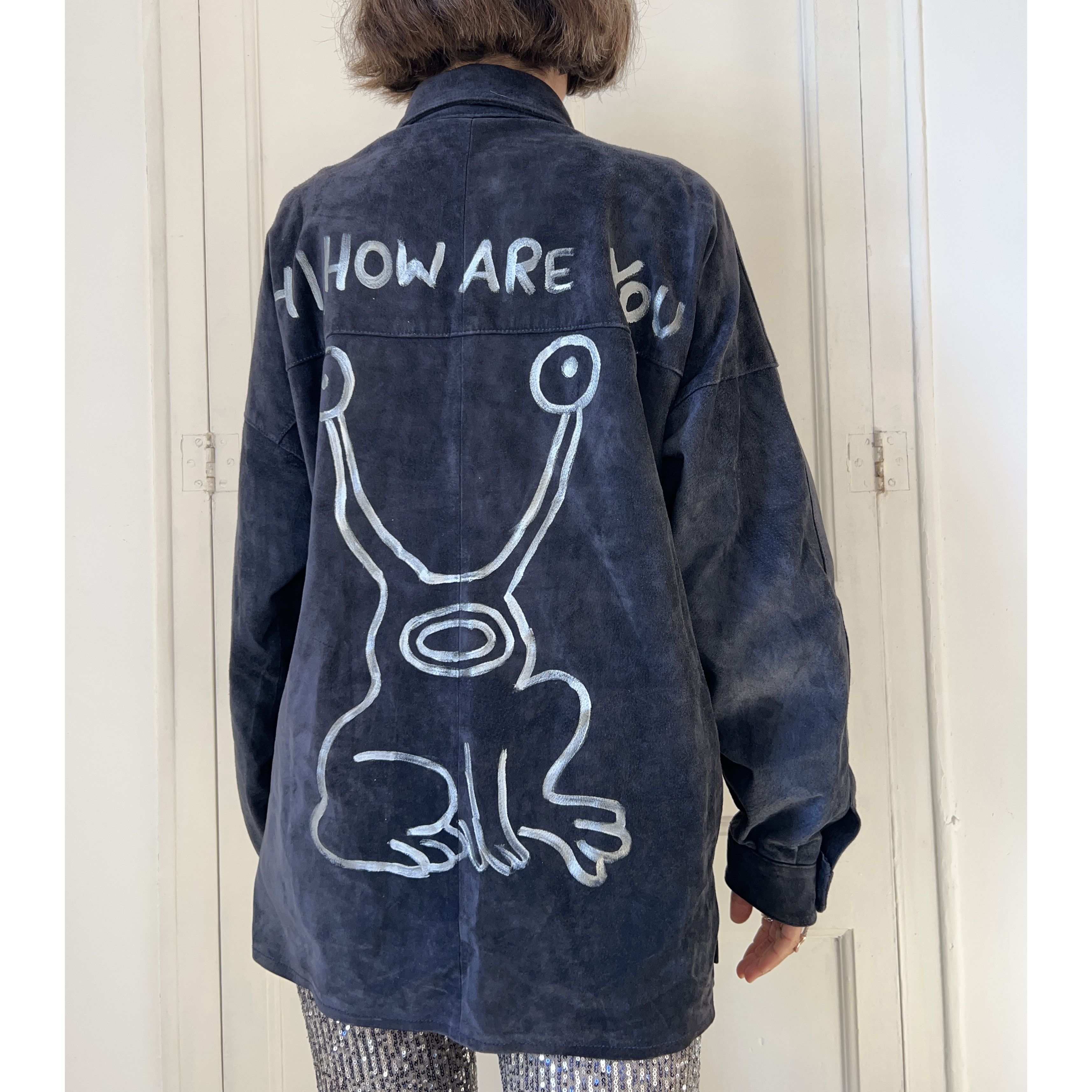 Custommade Vintage Custom Alien Navy Suede Jacket Coat Size M / US 6-8 / IT 42-44 - 2 Thumbnail