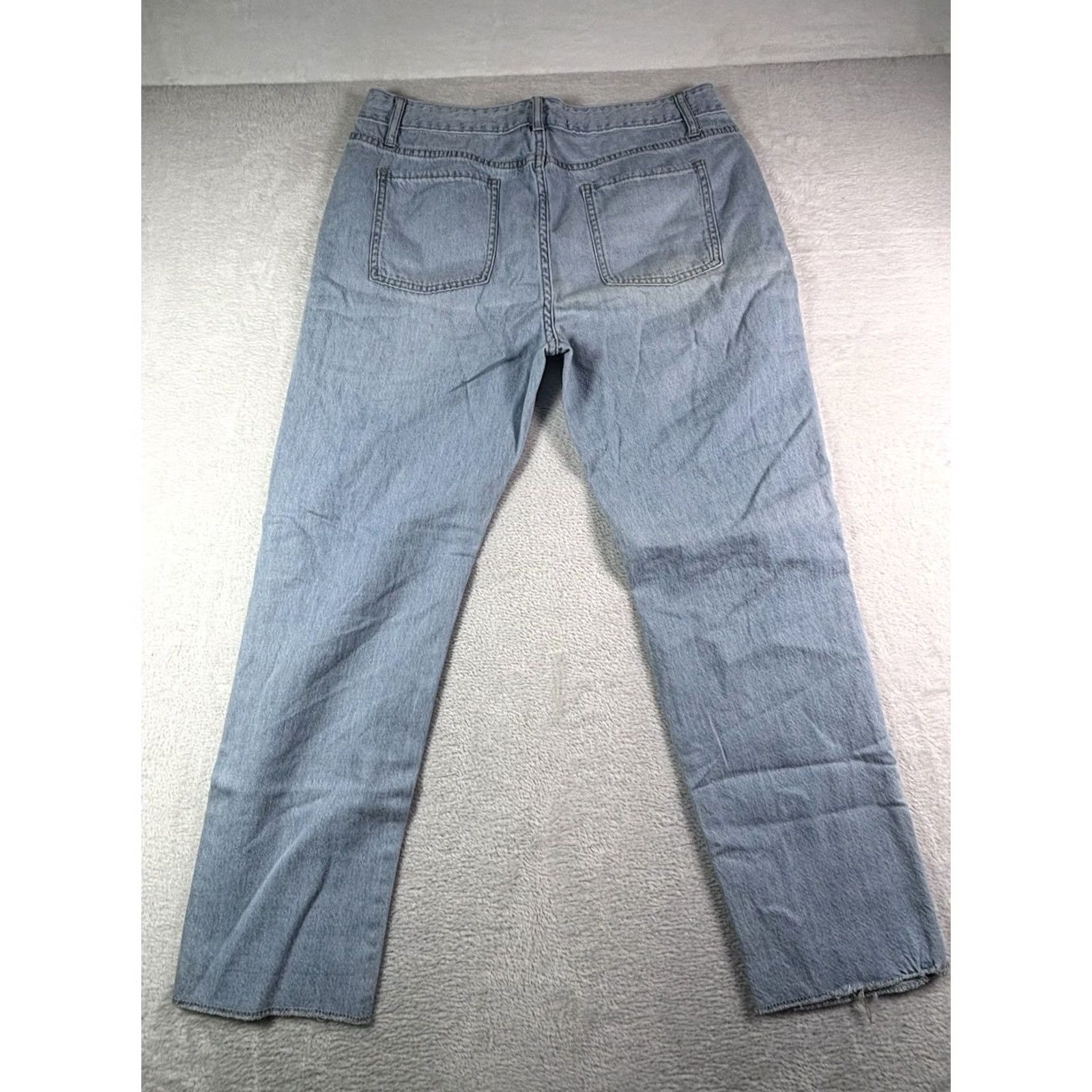 Denime Hammer Jeans Women's High-Rise 15 Light Wash Denim 27in Inseam 5-Pocket Blue Cotton Blend 80s Vintage Style Regular Fit Jeans Size 36" / US 14 / IT 50 - 2 Thumbnail