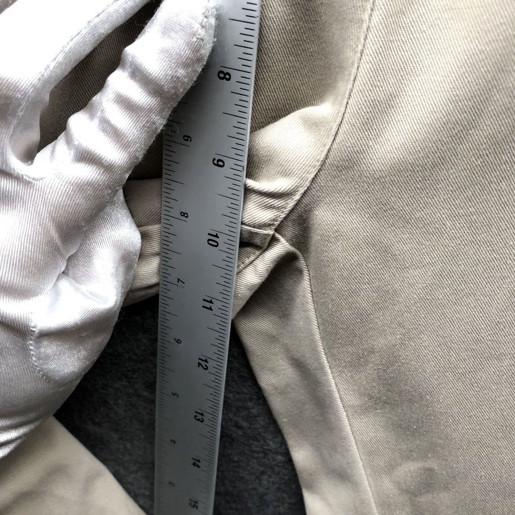 Vintage L.L. Bean Wrinkle Free Bayside Pants Cotton Classic Fit Beige Womens 4P Size 27" / US 4 / IT 40 - 6 Thumbnail