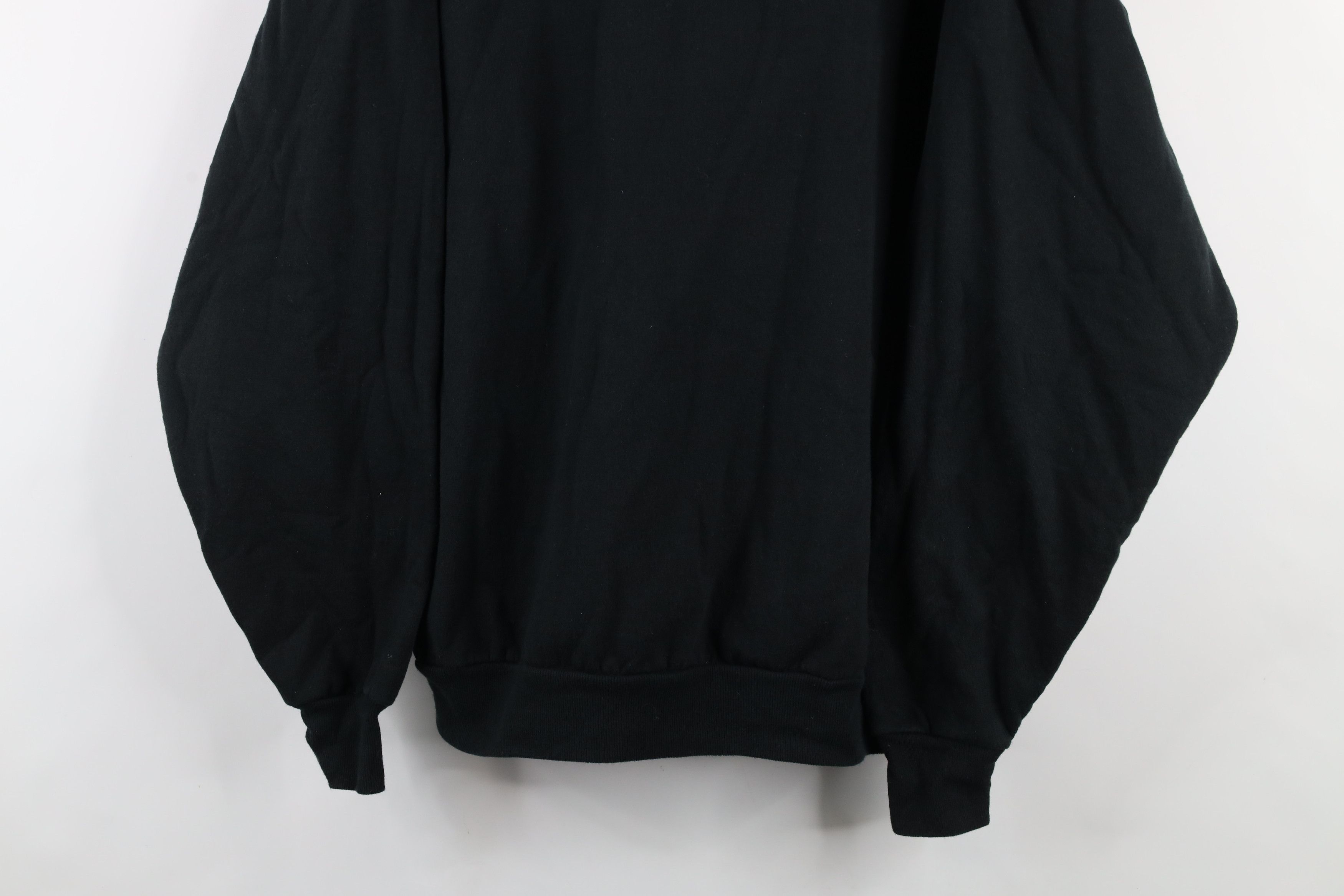 Vintage Vintage 90s Streetwear Blank Heavy Crewneck Sweatshirt Black Size US XXL / EU 58 / 5 - 3 Thumbnail