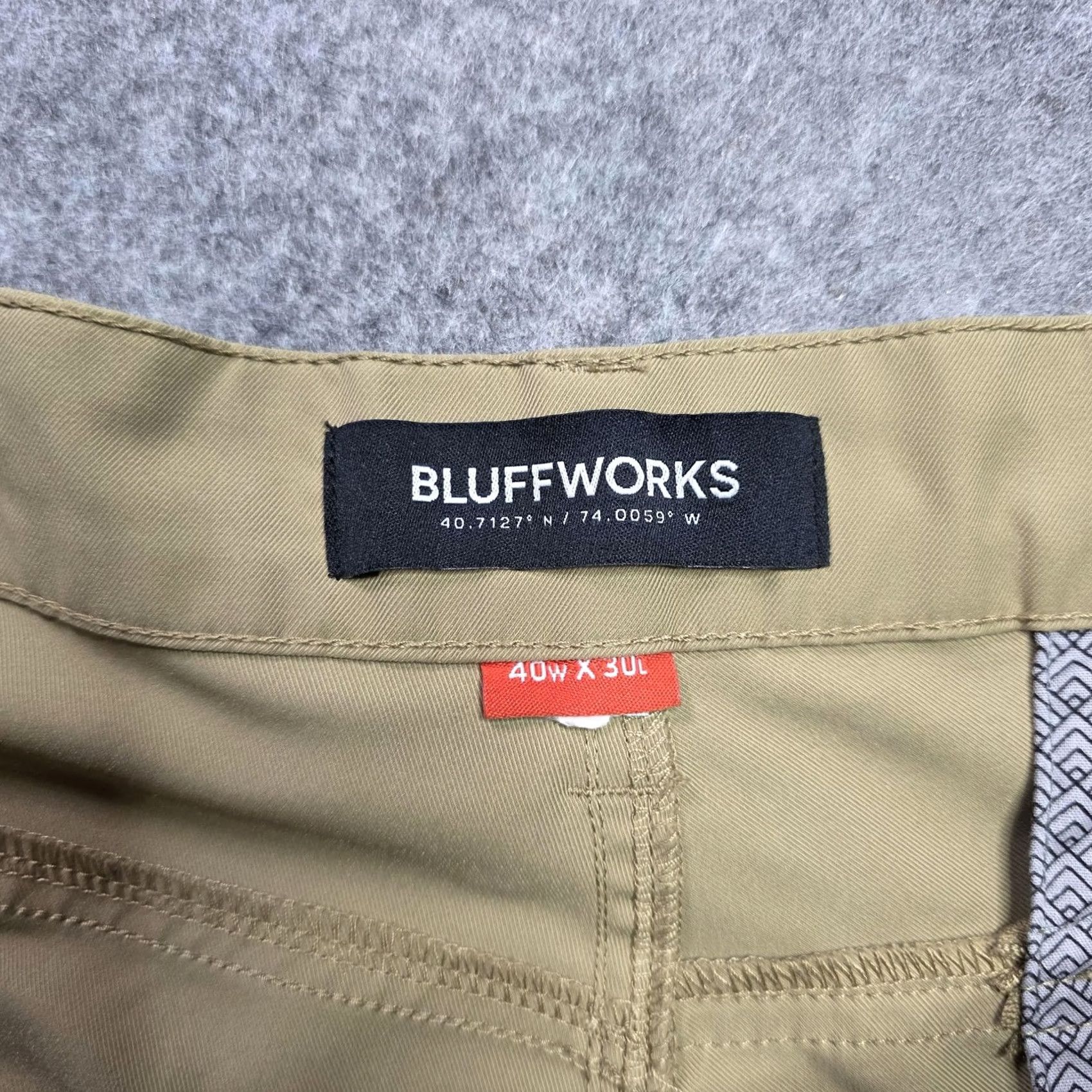Vintage Bluffworks Ascender Pants Mens 40x30 Slim Fit Travel Chino Khaki Performance Size US 40 / EU 56 - 5 Thumbnail