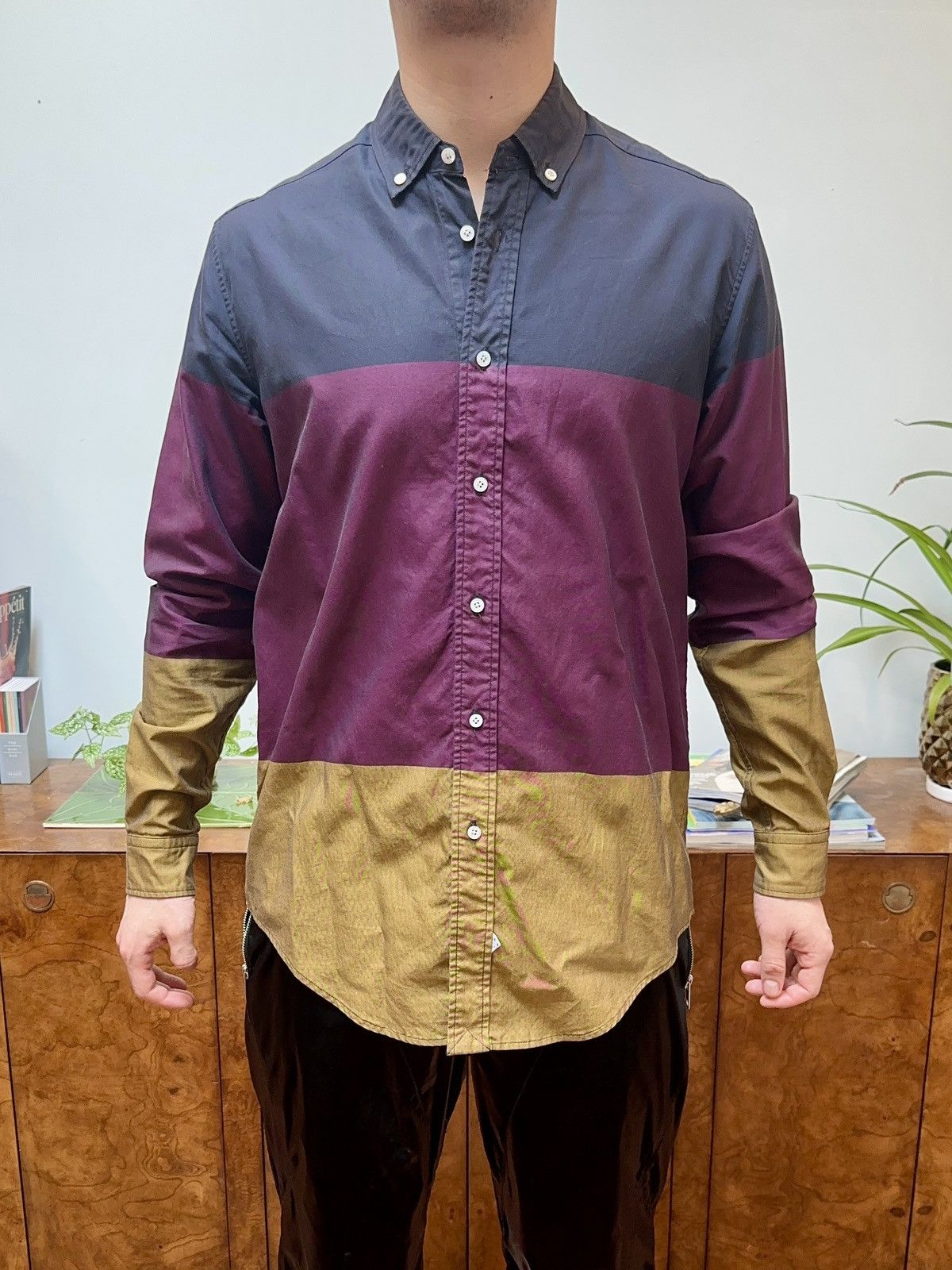 image of Sidian Ersatz Vanes 100% Cotton Tri-Color Shirt in Black, Men's (Size Small)