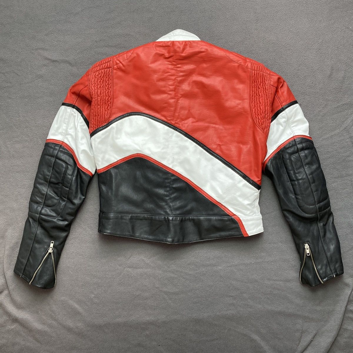 Japanese Brand × Vintage Vintage 90s racing biker leather jacket Size M / US 6-8 / IT 42-44 - 2 Thumbnail
