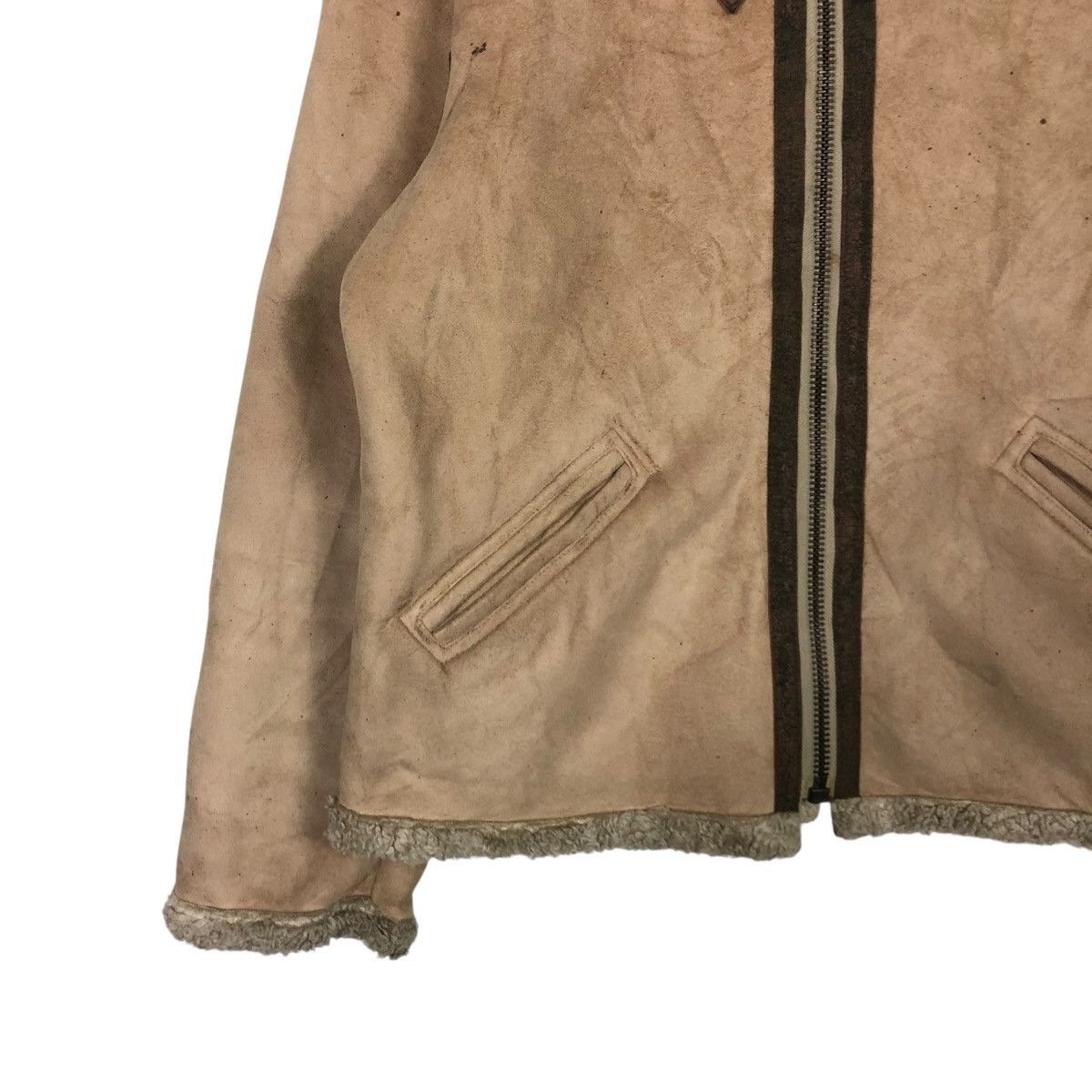 Alpha Industries 🔥VINTAGE SHEARLING SHERPA BIKER JACKET ALPHA INDUSTRIES Size US L / EU 52-54 / 3 - 6 Thumbnail