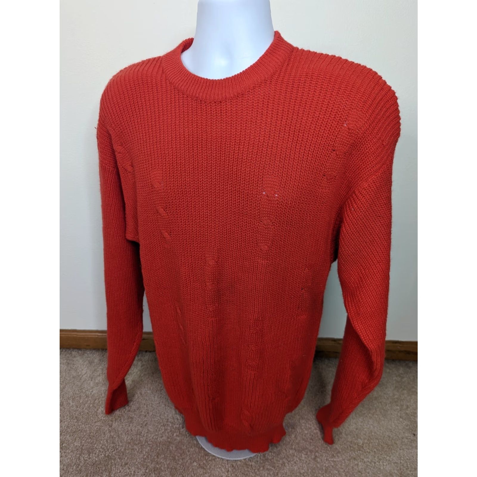 Vintage VINTAGE Expressions Dad Sweater Cosby 90s Mens Medium Crewneck Red S3C Crewneck (Sleeves 24) Size US M / EU 48-50 / 2 - 2 Thumbnail