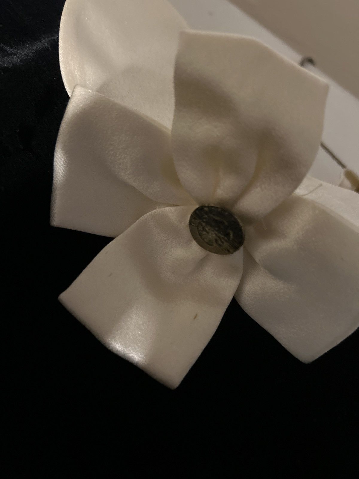 Albert Nipon Vintage Velvety black and white luxury dress by Albert Nipon Size S / US 4 / IT 40 - 4 Thumbnail