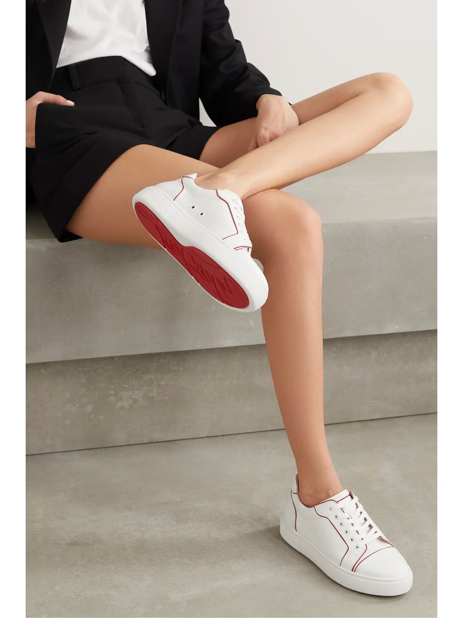 Christian Louboutin o1s1wg110425 Vieirissima Flat in White Size US 10.5 / IT 40.5 - 3 Thumbnail