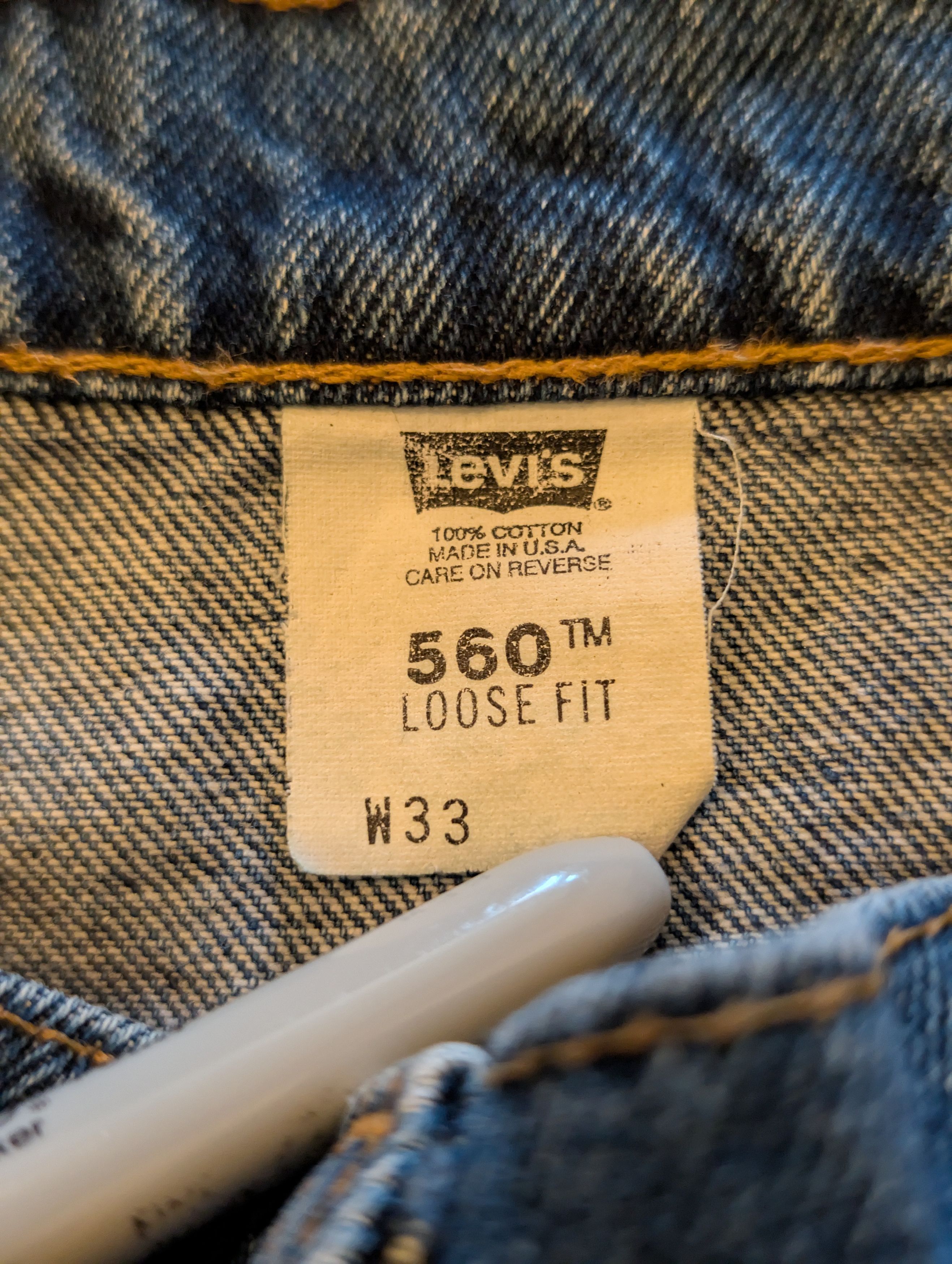 Levi's Vintage 90s Levis 560 Loose Fit Blue Size 33 Shorts Jorts Size US 33 - 4 Thumbnail