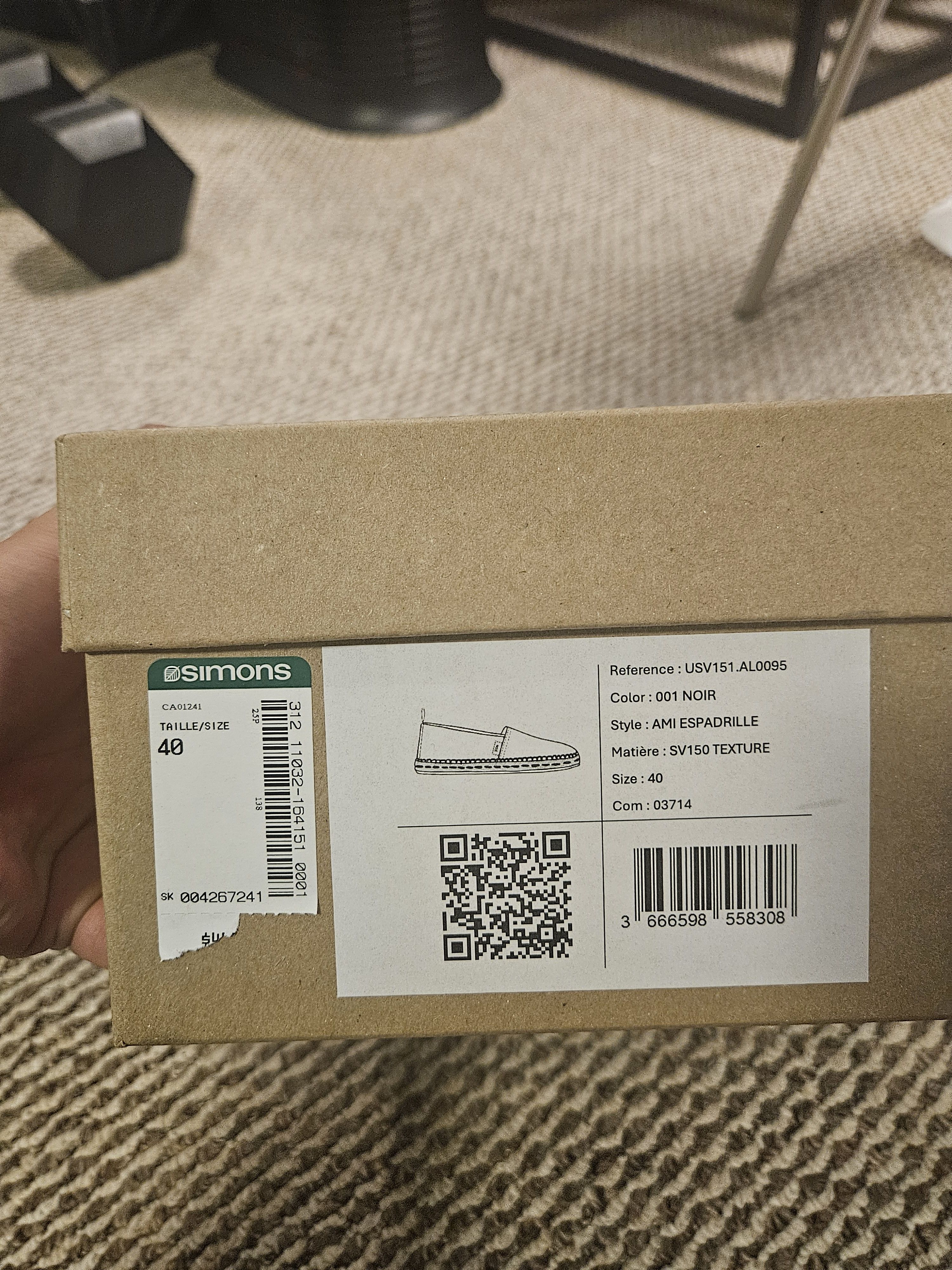 AMI (Closet Clean out) Black 'AMI Leather' Espadrilles Size US 7 / EU 40 - 9 Thumbnail